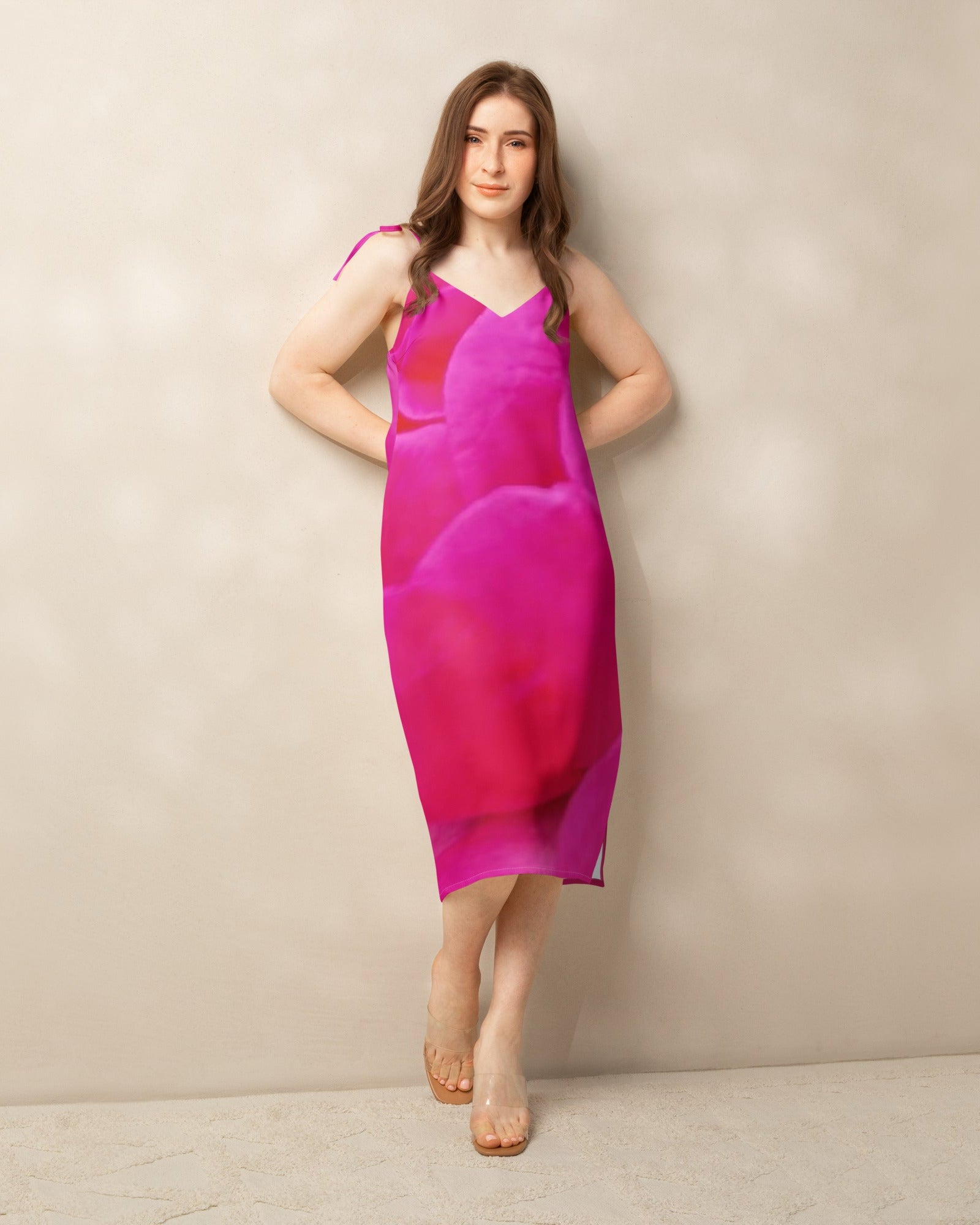 Floaty, flirty and totally flattering—from daytime garden parties to dinner dates, these Tie-Strap Dresses feature a lovely side slit, adjustable tie straps, and a built-in bra for no-fuss style.