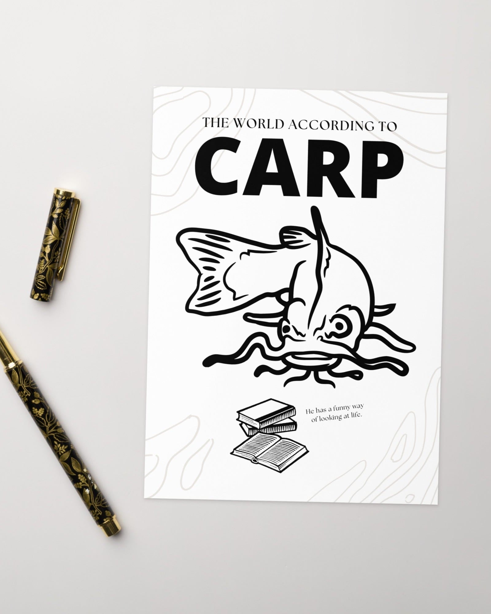 The World According to Carp | Greeting Card.