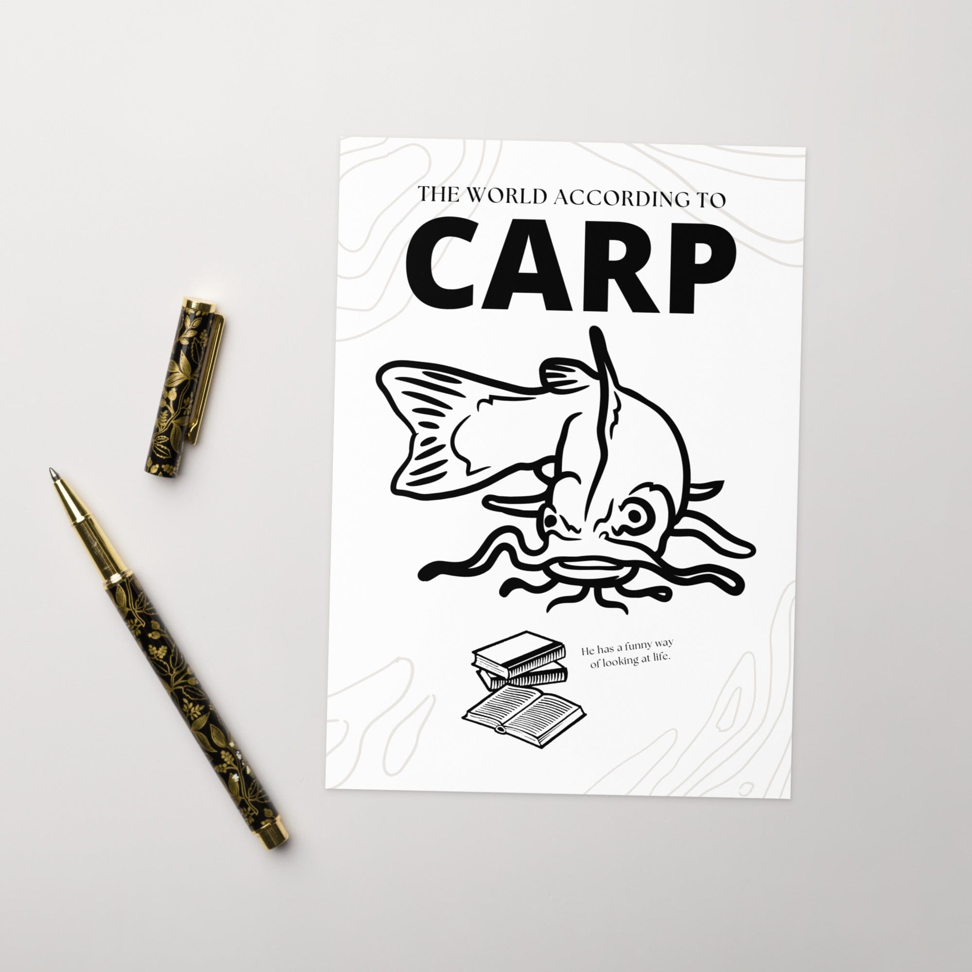 The World According to Carp | Greeting Card.