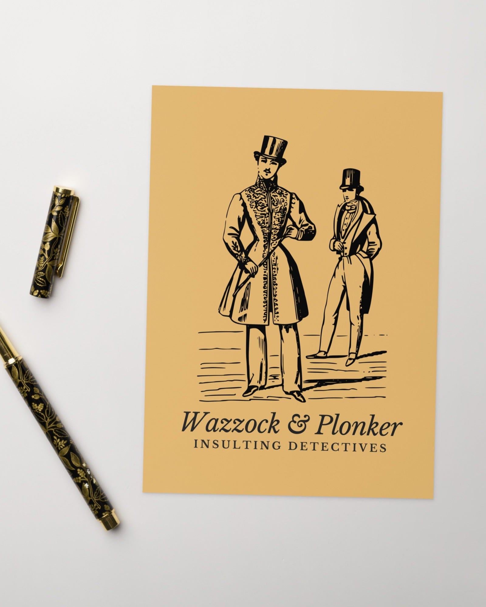 Wazzock & Plonker Insulting Detectives Greeting Card.
