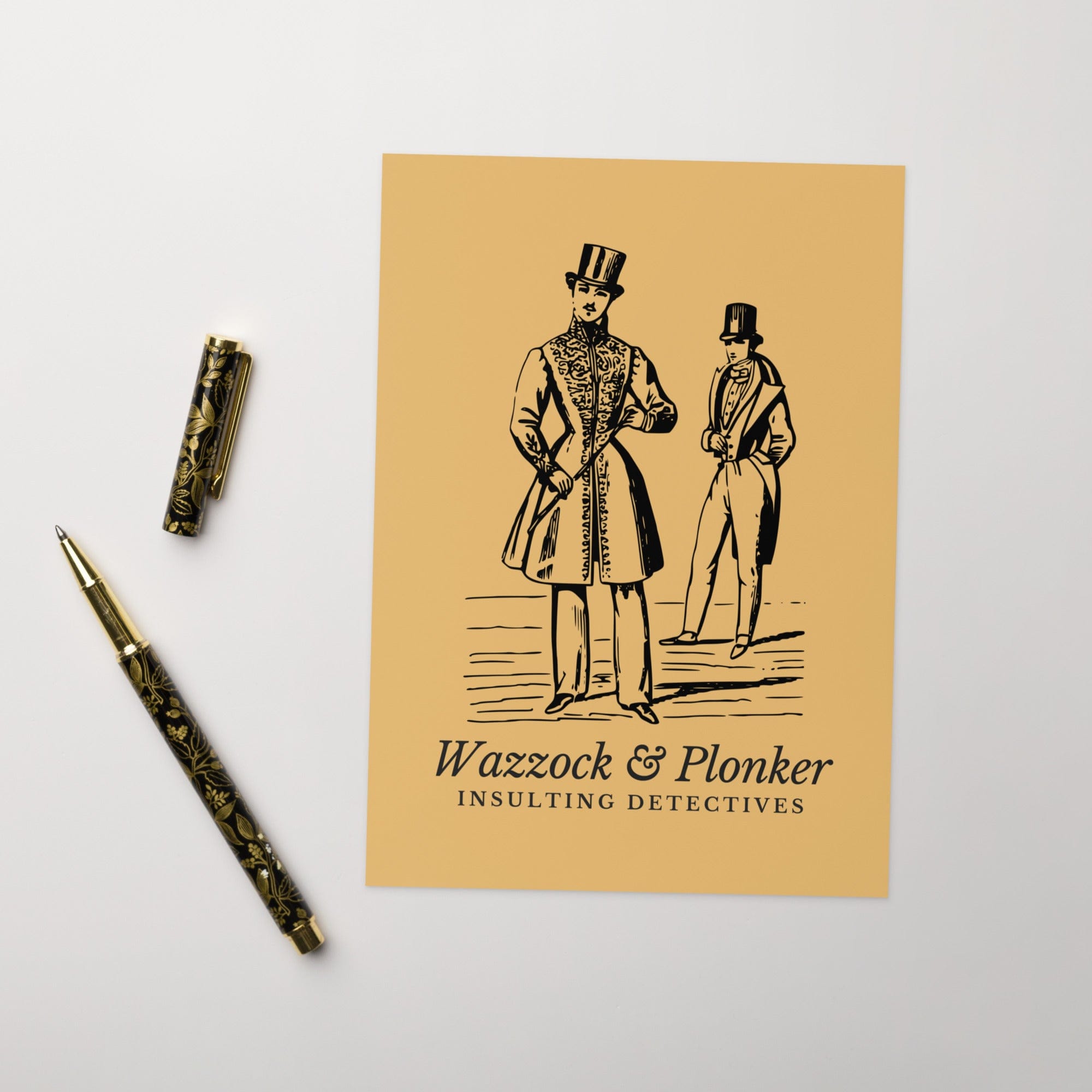 Wazzock & Plonker Insulting Detectives Greeting Card.