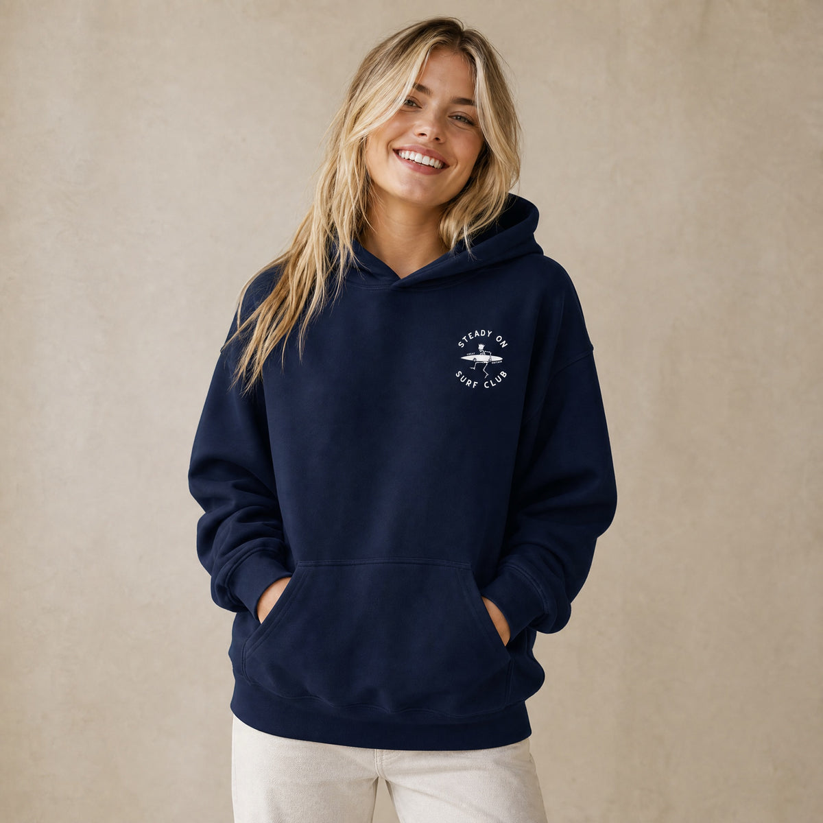 Steady On Surf Club Skeleton Surf King Hoodie