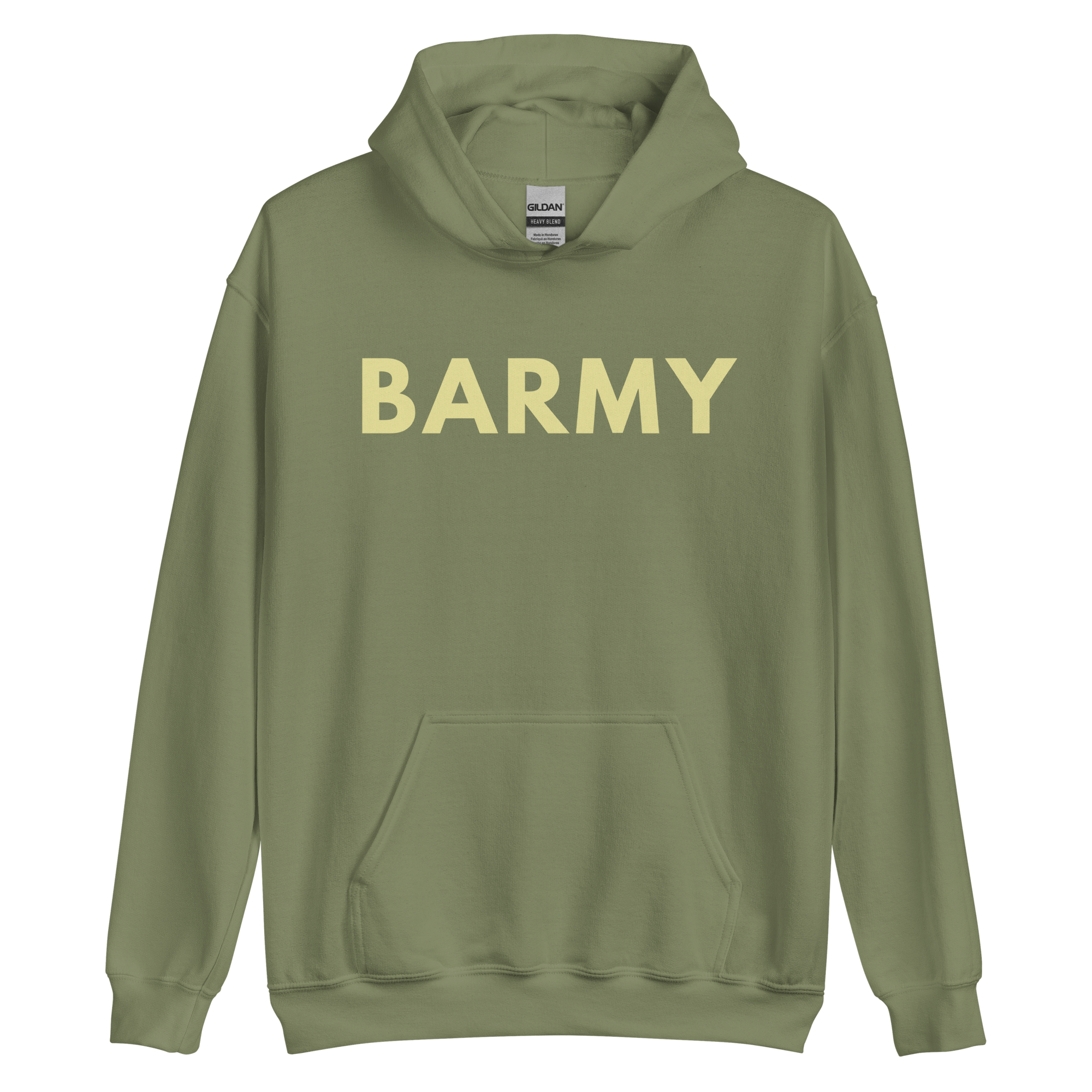 Barmy Hoodie | Unisex Military Green / S Hoodies Jolly & Goode