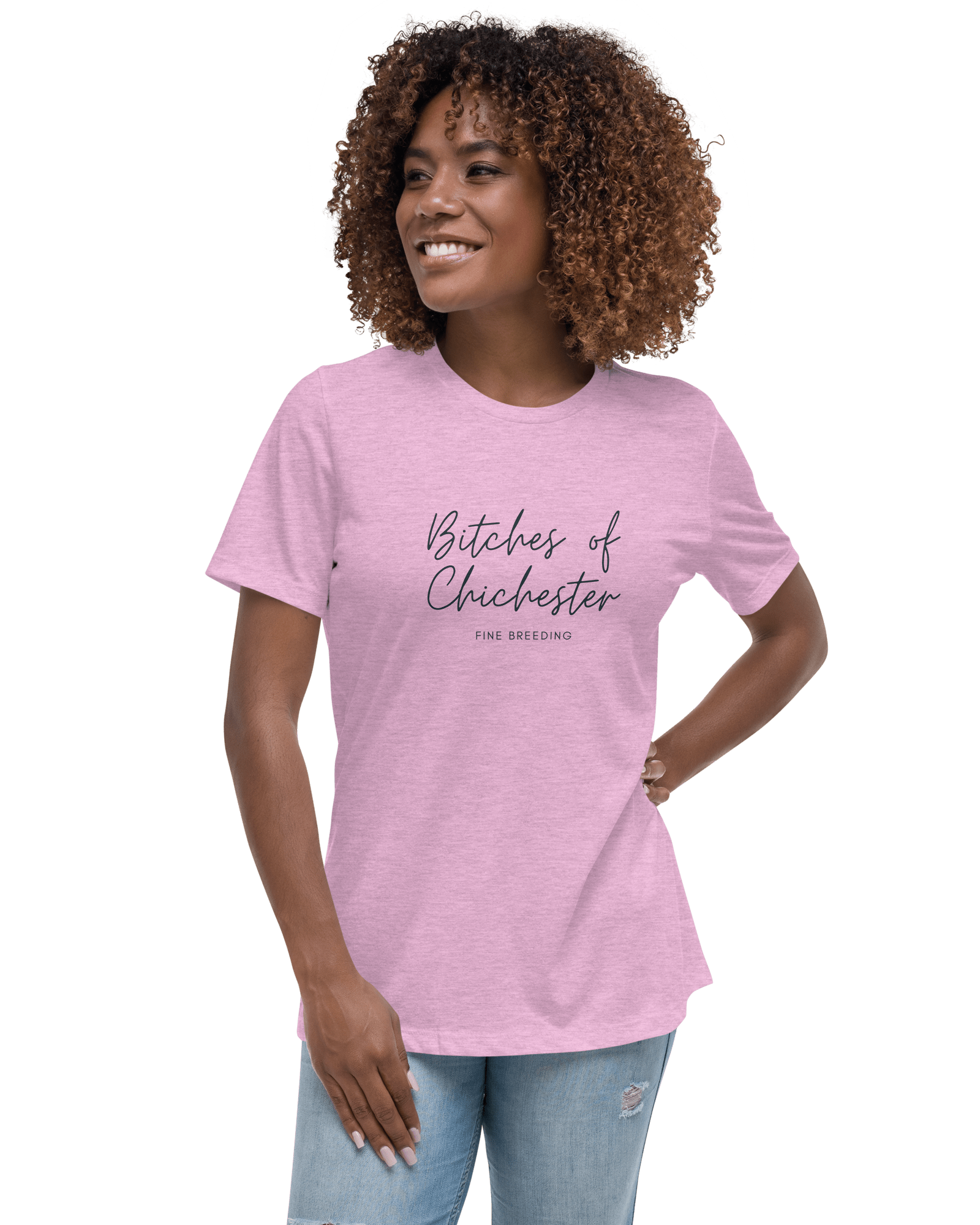 Bitches of Chichester | Women's Relaxed T-Shirt Heather Prism Lilac / S Shirts & Tops Jolly & Goode