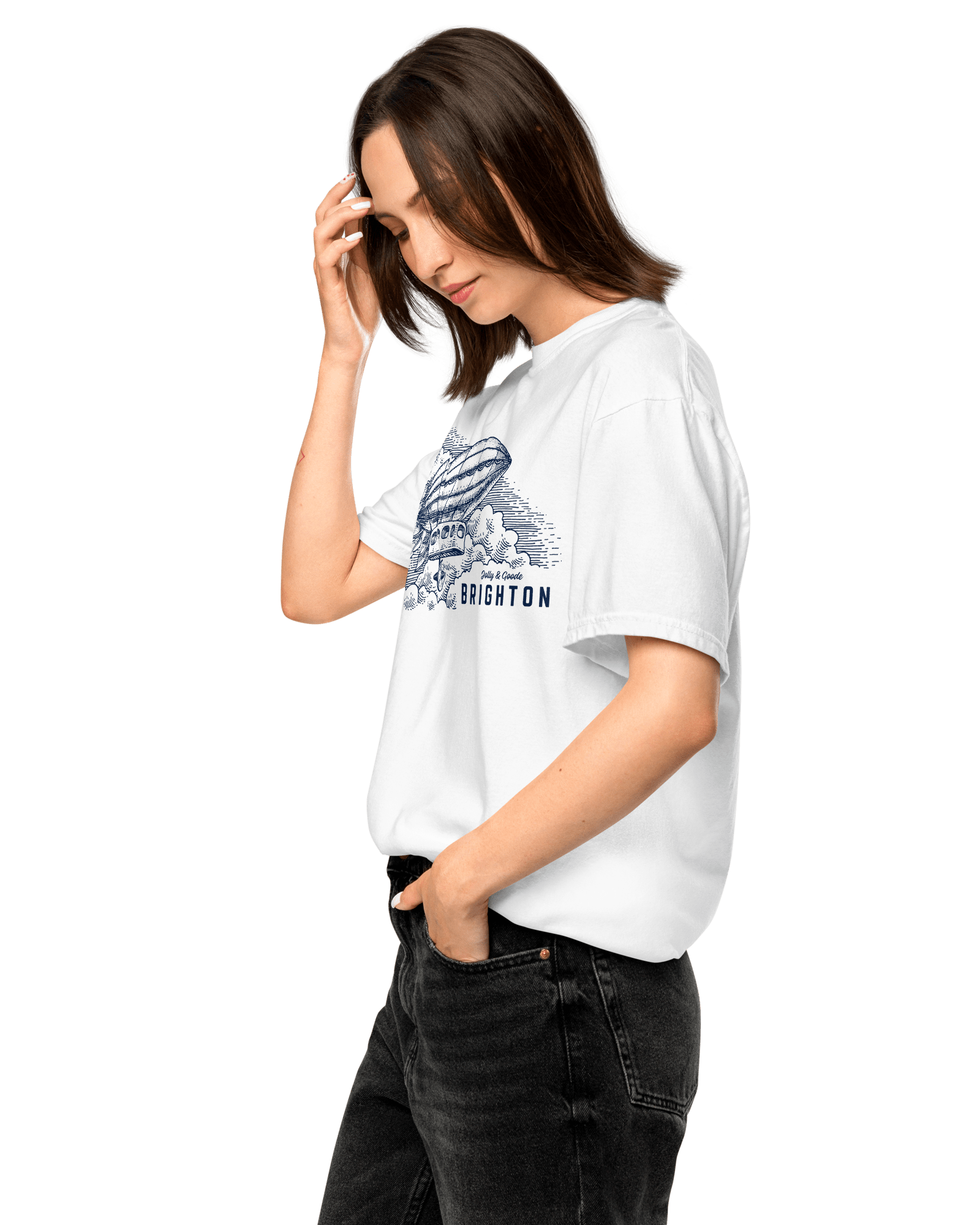 Brighton Airship T-shirt | Garment-Dyed Heavyweight Cotton Shirts & Tops Jolly & Goode