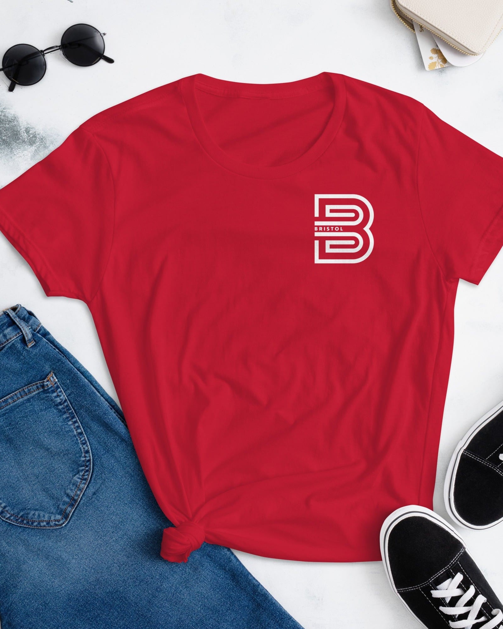 Bristol B Women's T-shirt True Red / S Shirts & Tops Jolly & Goode