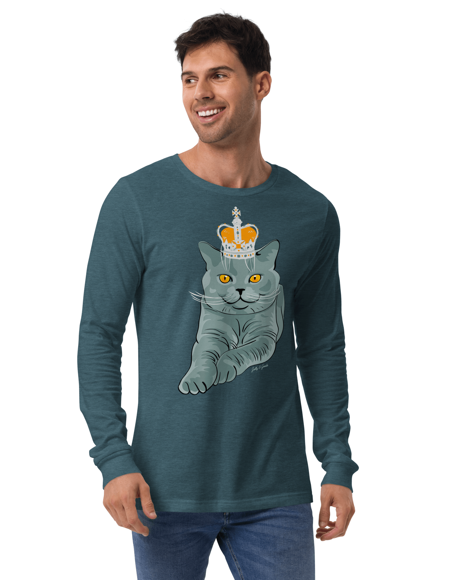 British Blue Long-Sleeve Shirt.