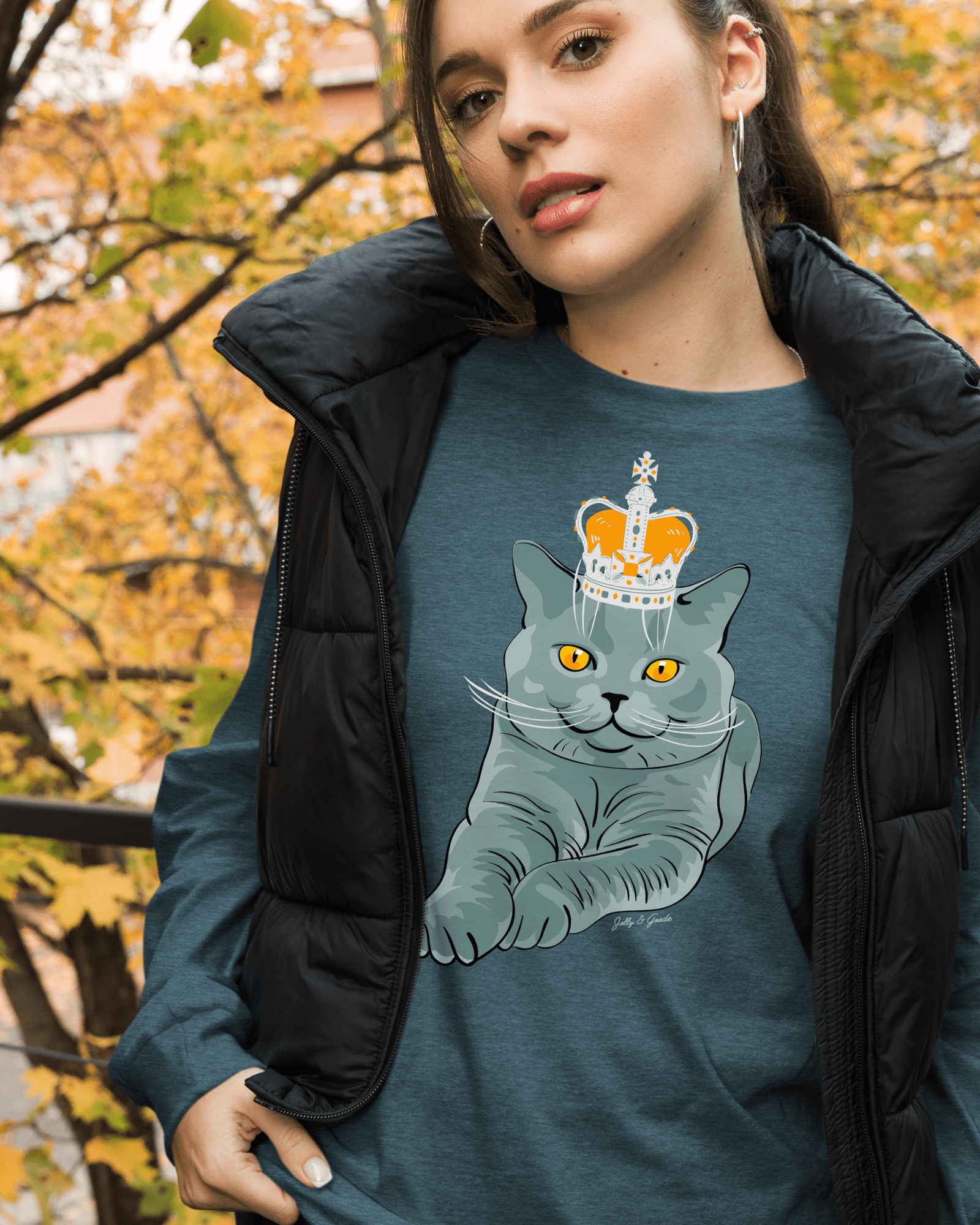 British Blue Long-Sleeve Shirt.