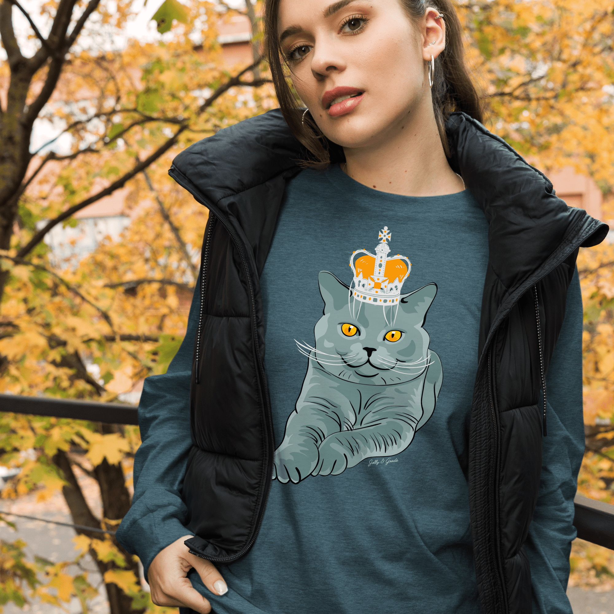 British Blue Long-Sleeve Shirt.