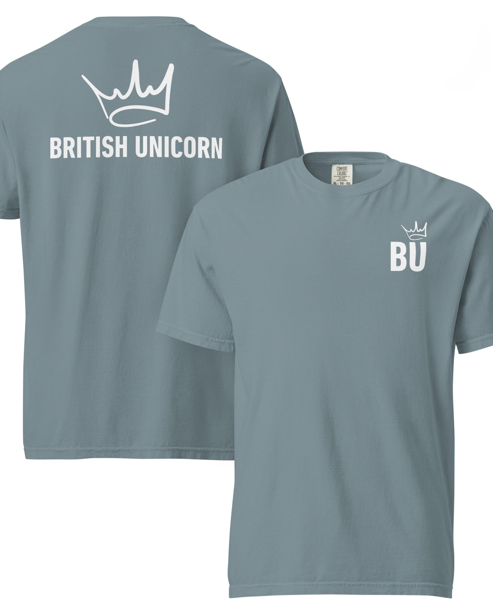 British Unicorn | BU Crown | Garment-dyed Heavyweight Tee.