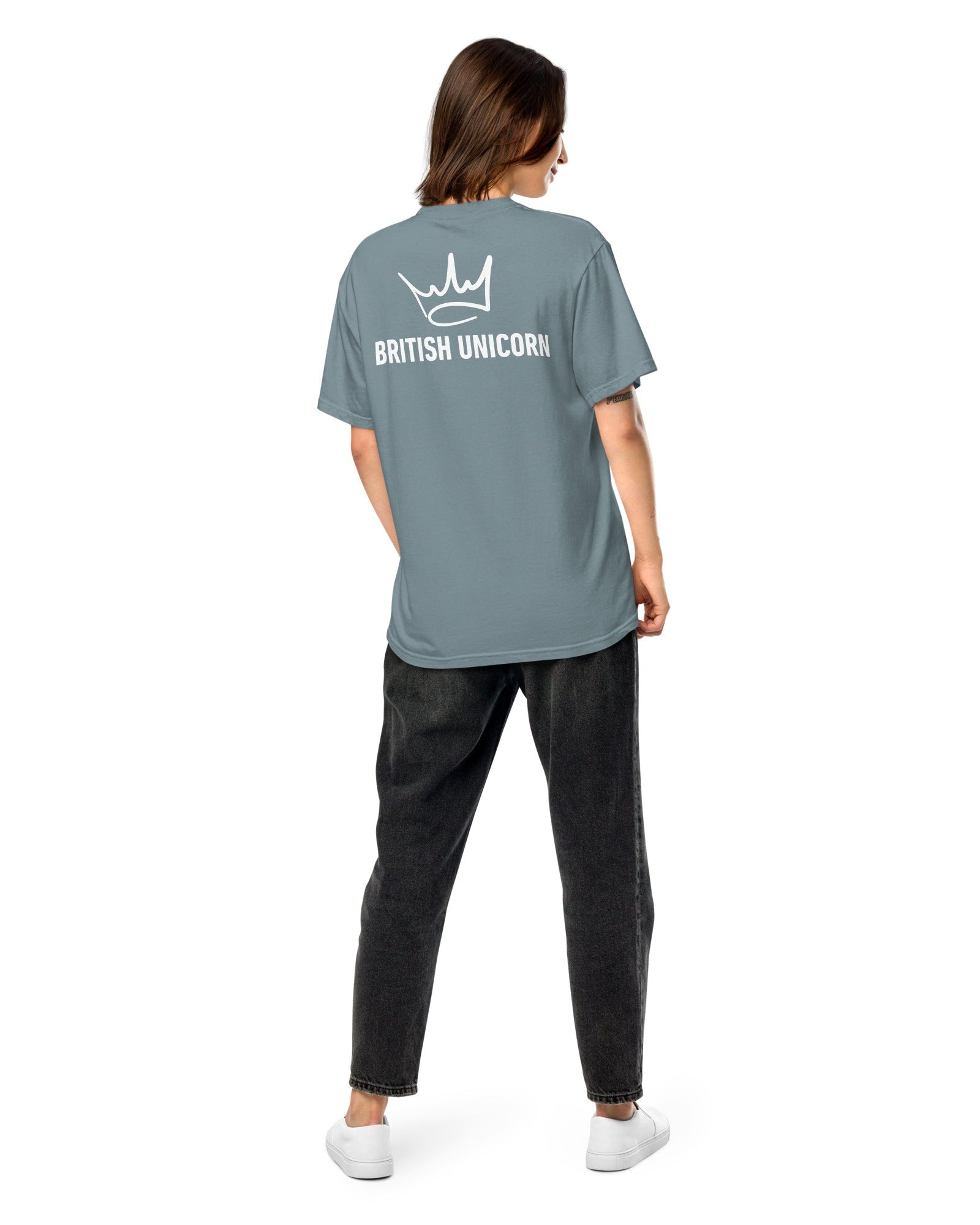 British Unicorn | BU Crown | Garment-dyed Heavyweight Tee.