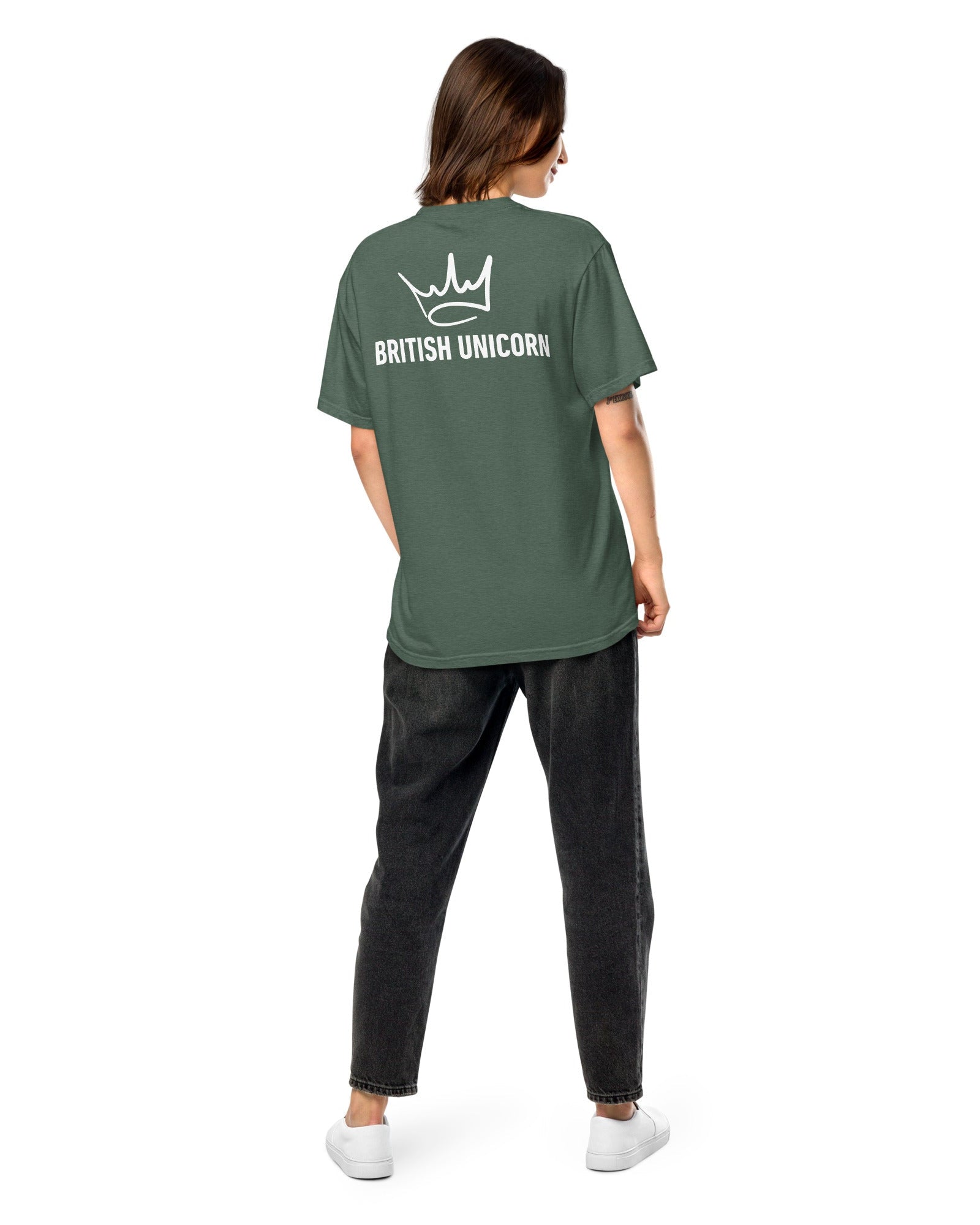 British Unicorn | BU Crown | Garment-dyed Heavyweight Tee.