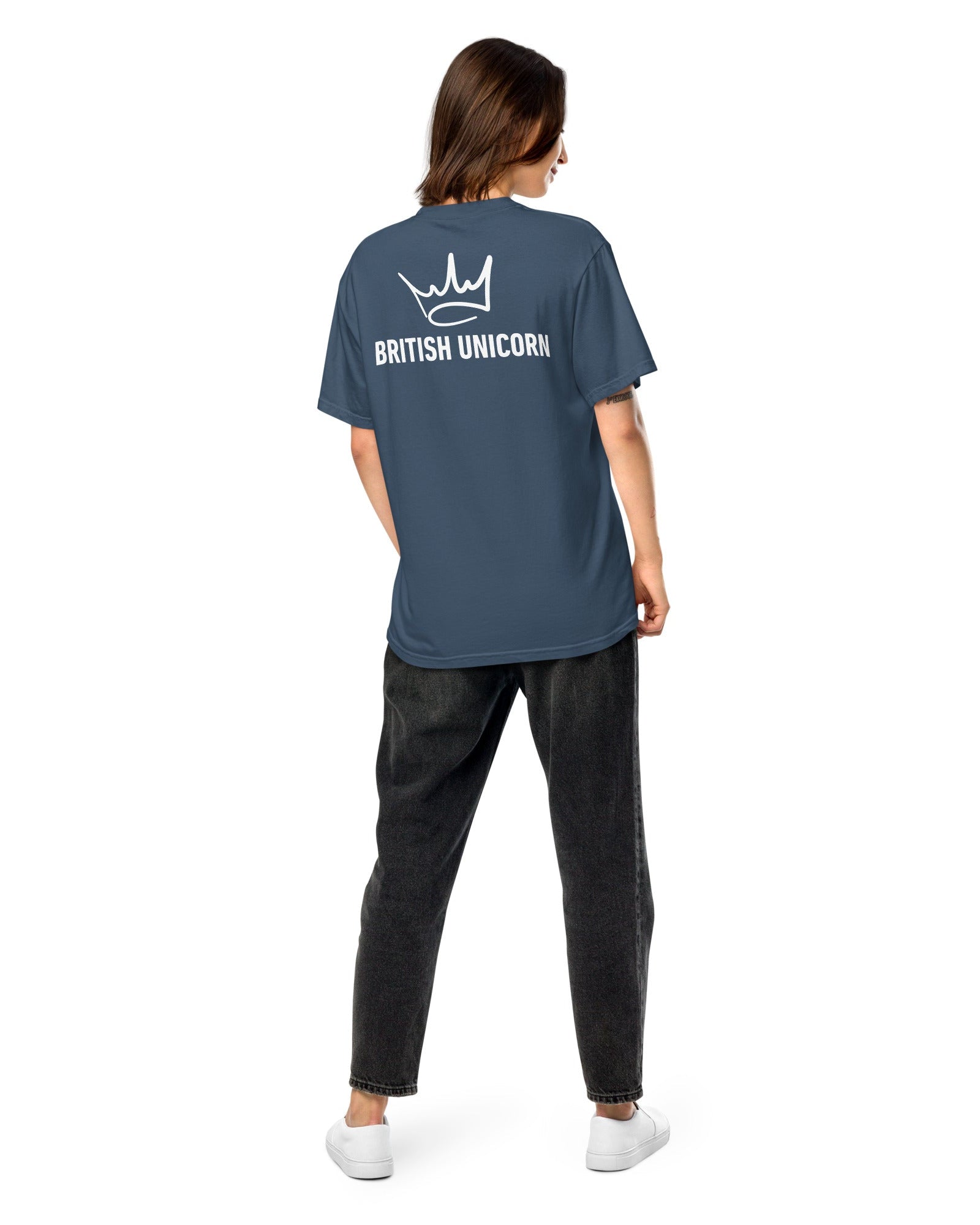 British Unicorn | BU Crown | Garment-dyed Heavyweight Tee.