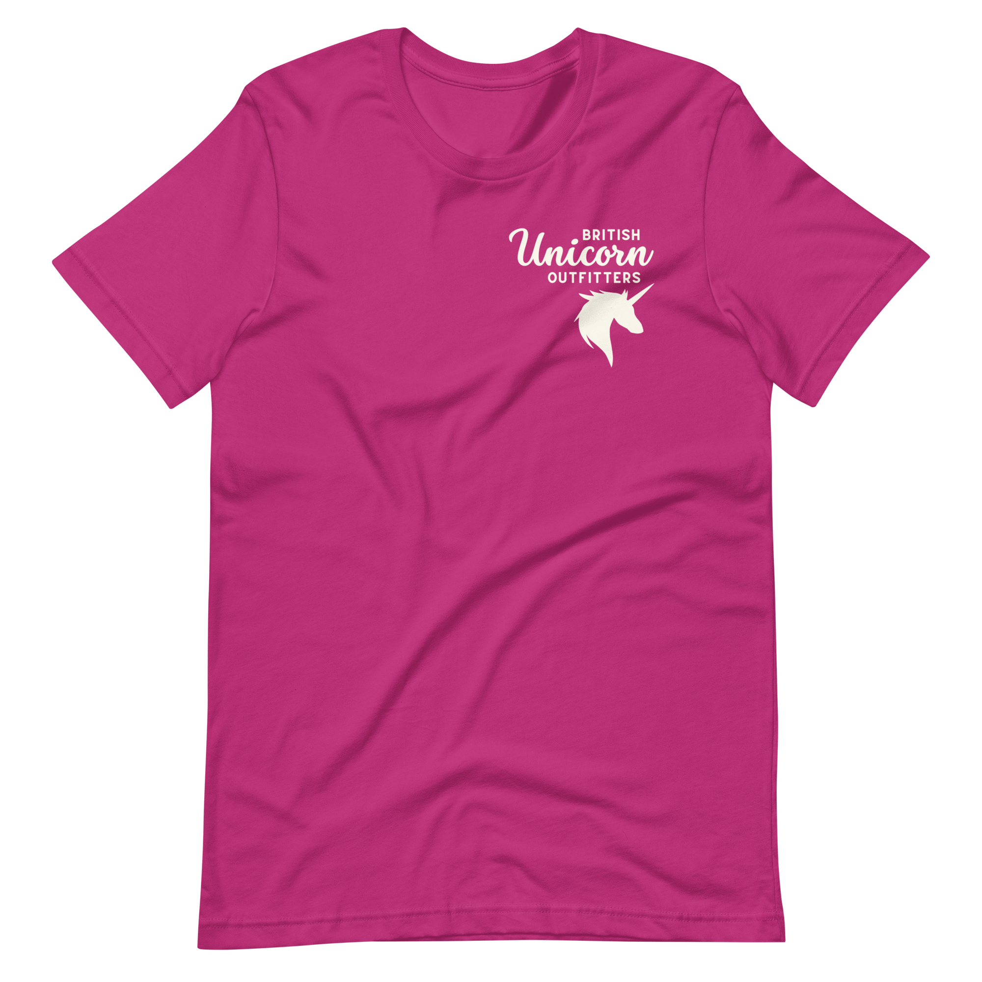 British Unicorn Outfitters T-shirt | Left Chest Berry / S Shirts & Tops Jolly & Goode