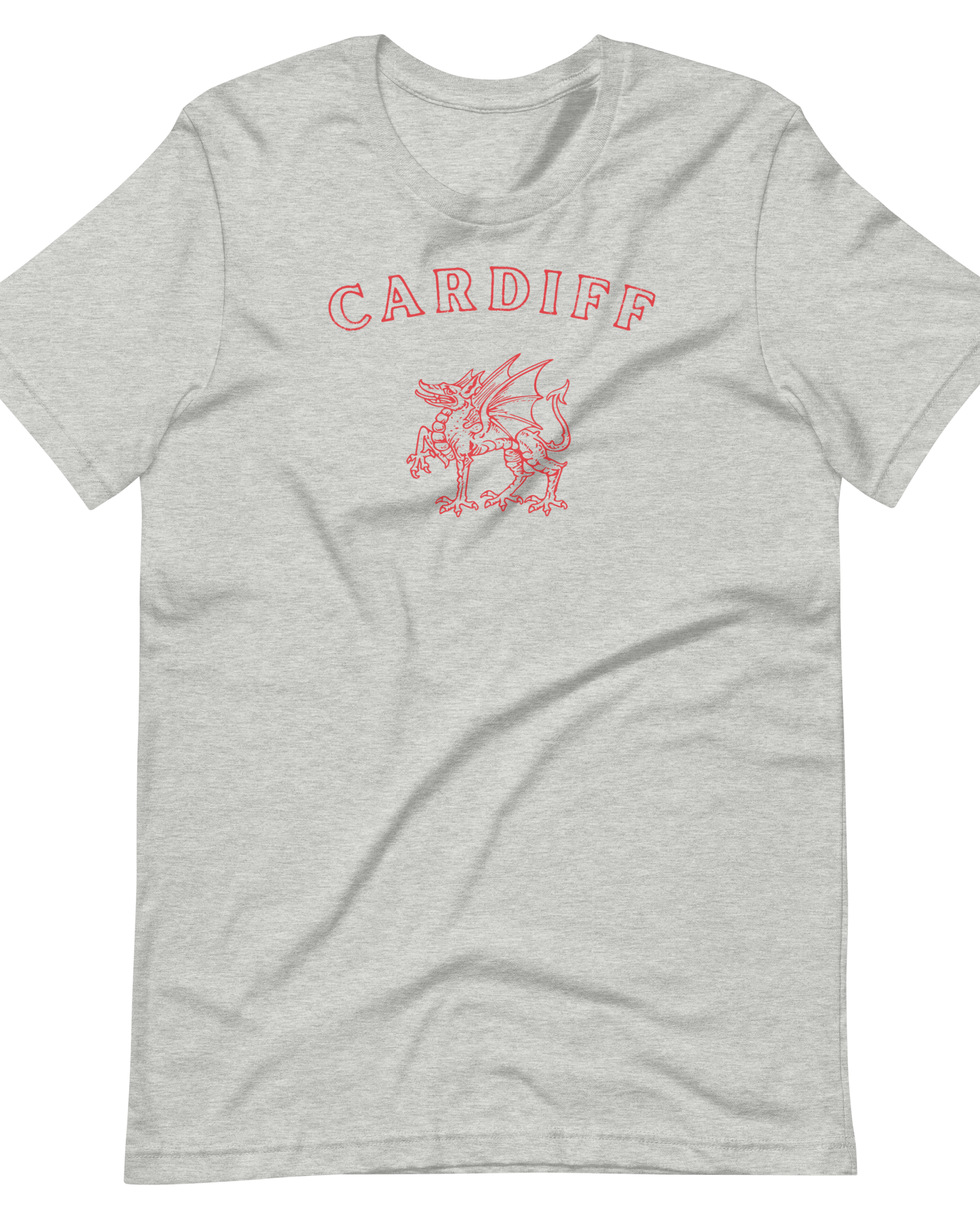 Cardiff Dragon T-shirt Athletic Heather / XS Shirts & Tops Jolly & Goode