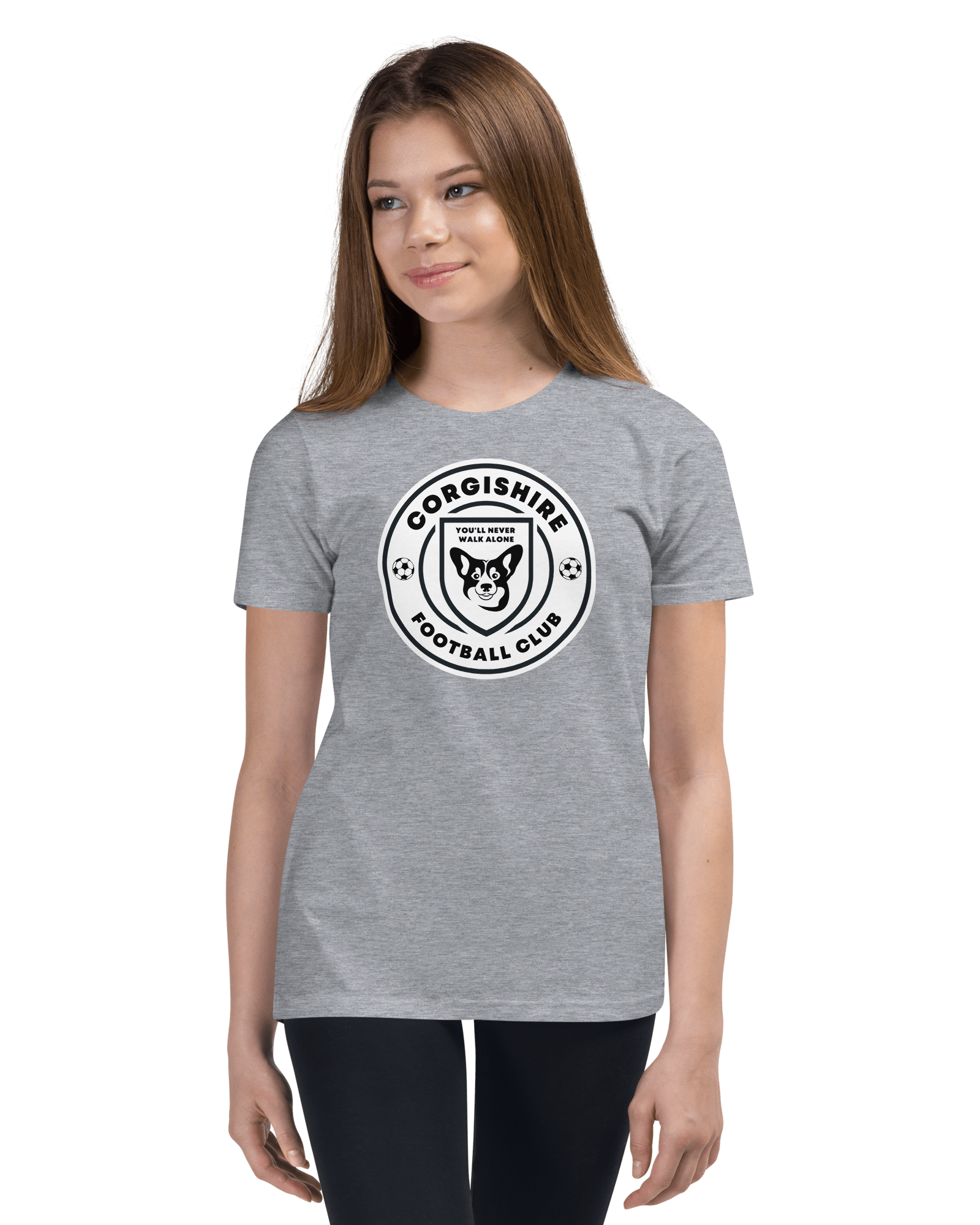 Corgishire FC Youth T-shirt Athletic Heather / S Shirts & Tops Jolly & Goode