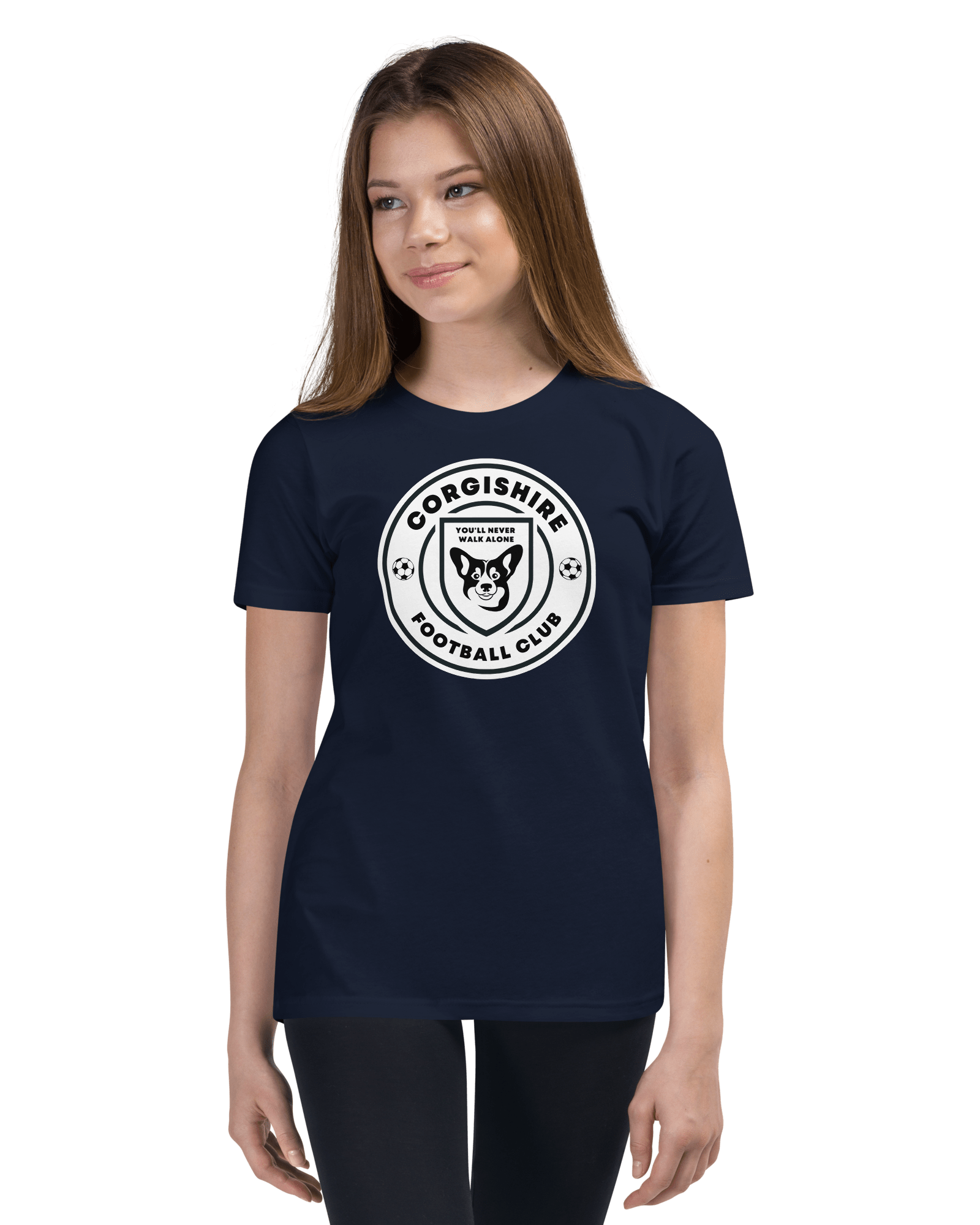 Corgishire FC Youth T-shirt Navy / S Shirts & Tops Jolly & Goode