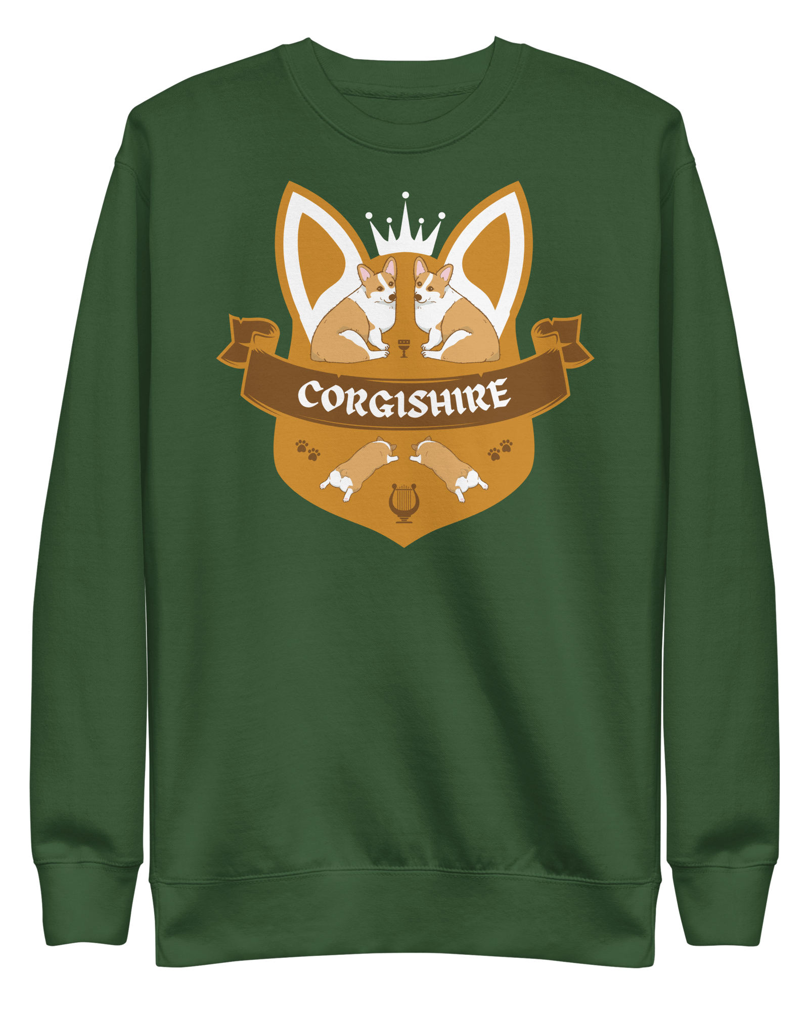 Corgishire Premium Sweatshirt Forest Green / S Jolly & Goode