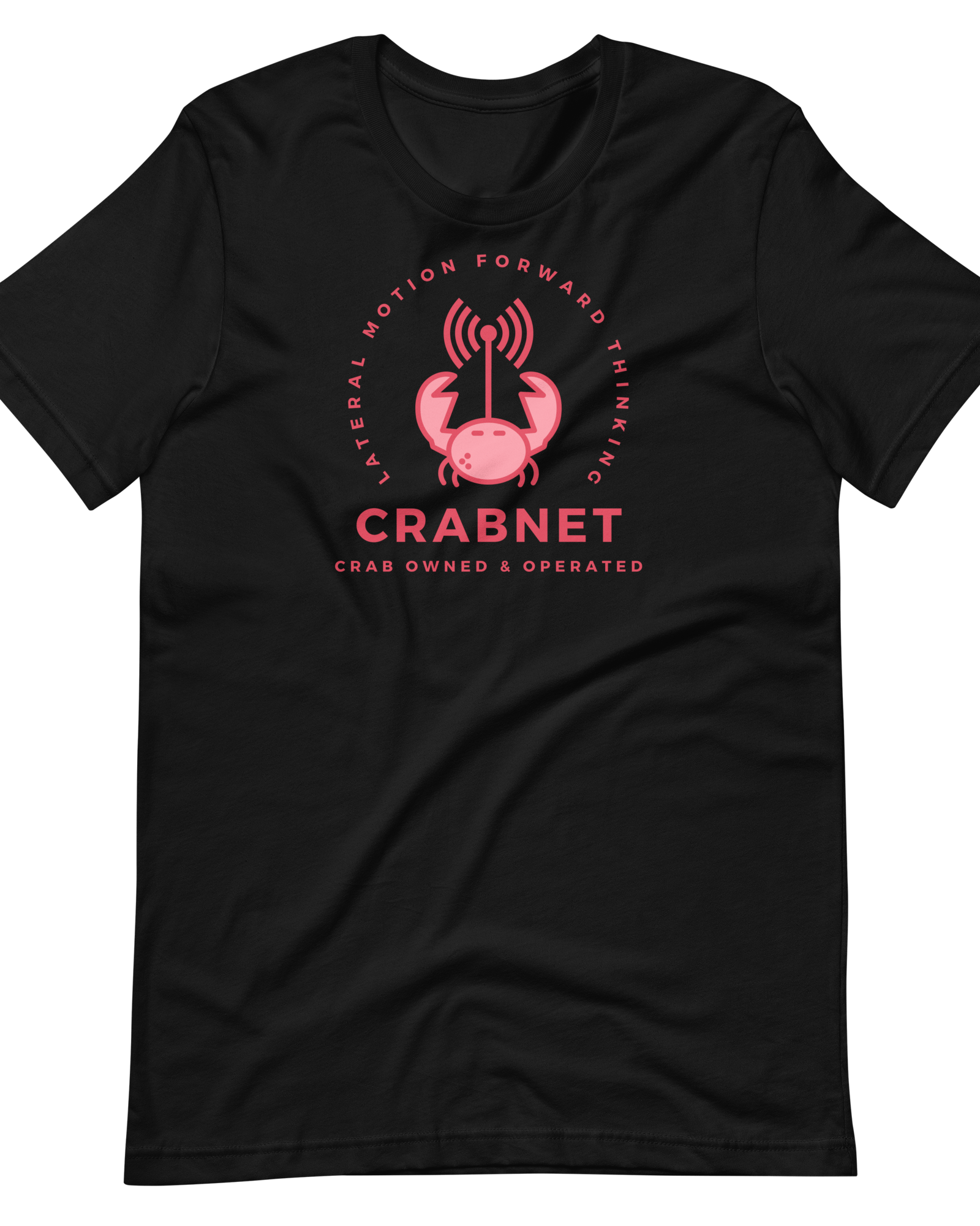 Crabnet T-shirt | Lateral Motion Forward Thinking | Unisex Fit Black / S Shirts & Tops Jolly & Goode