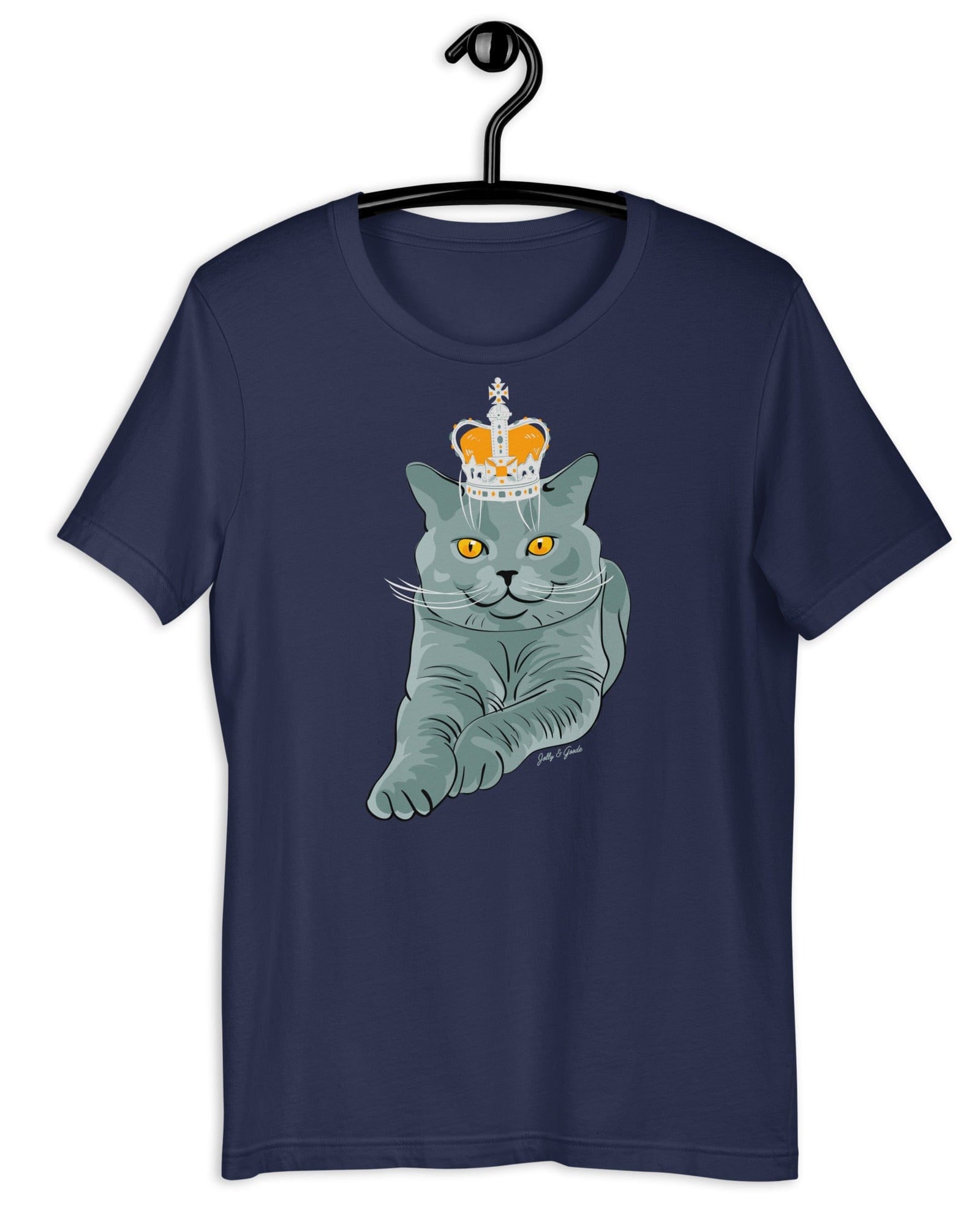 Crowned British Blue Shorthair Cat T-shirt.