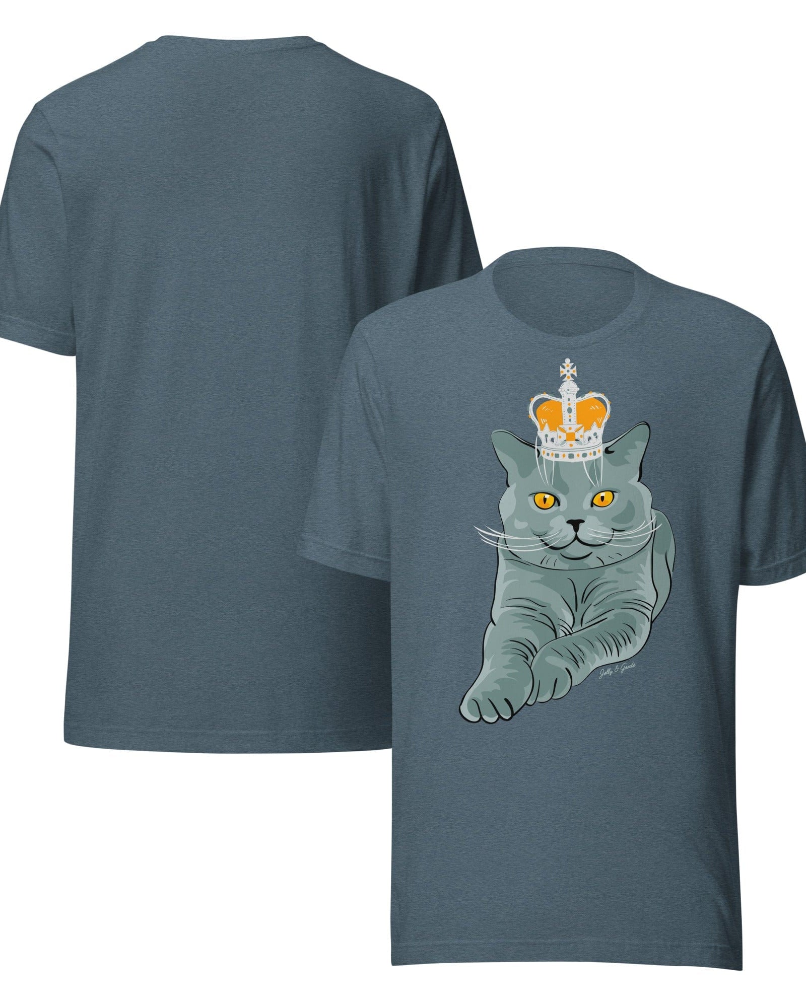 Crowned British Blue Shorthair Cat T-shirt.