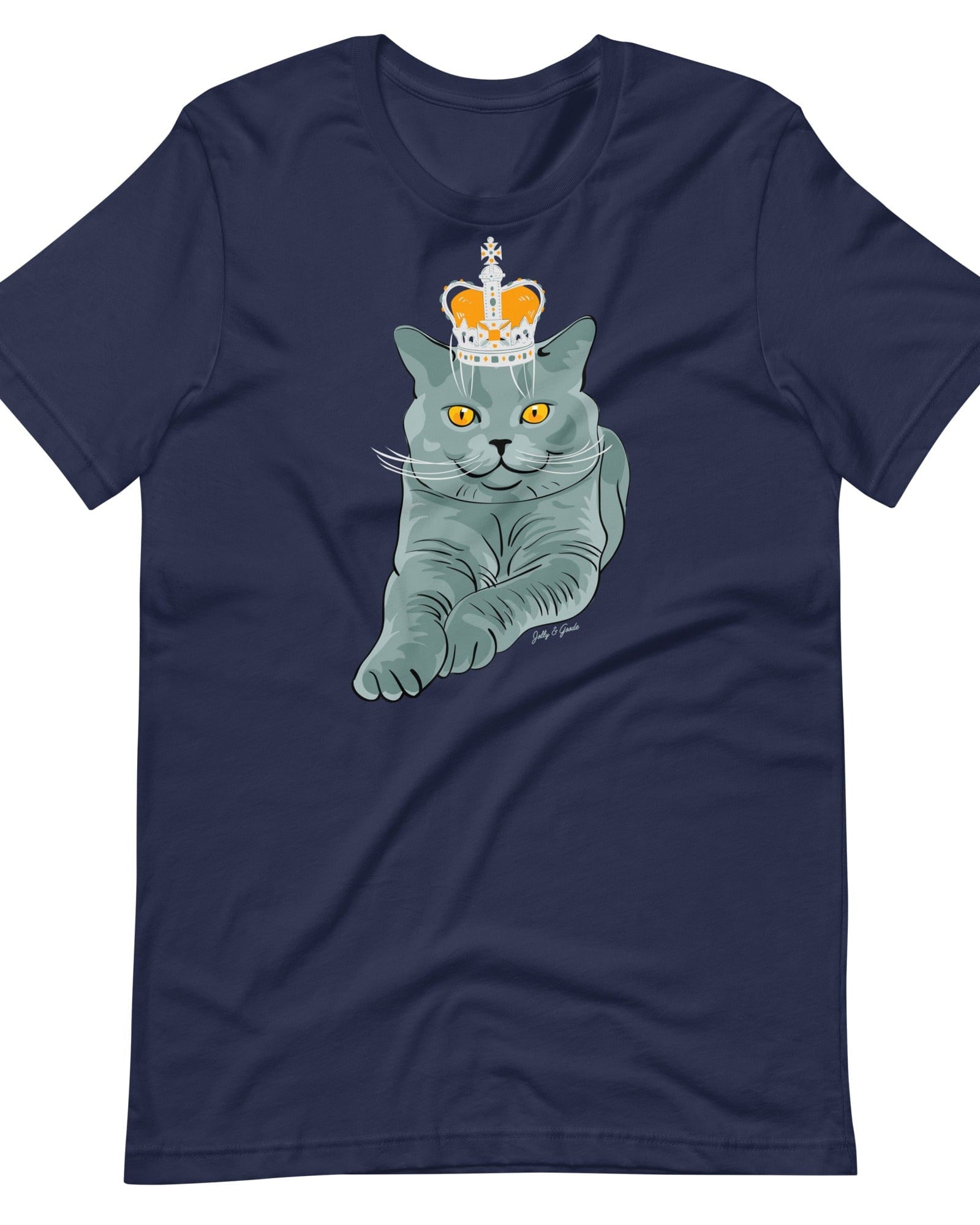 Crowned British Blue Shorthair Cat T-shirt.