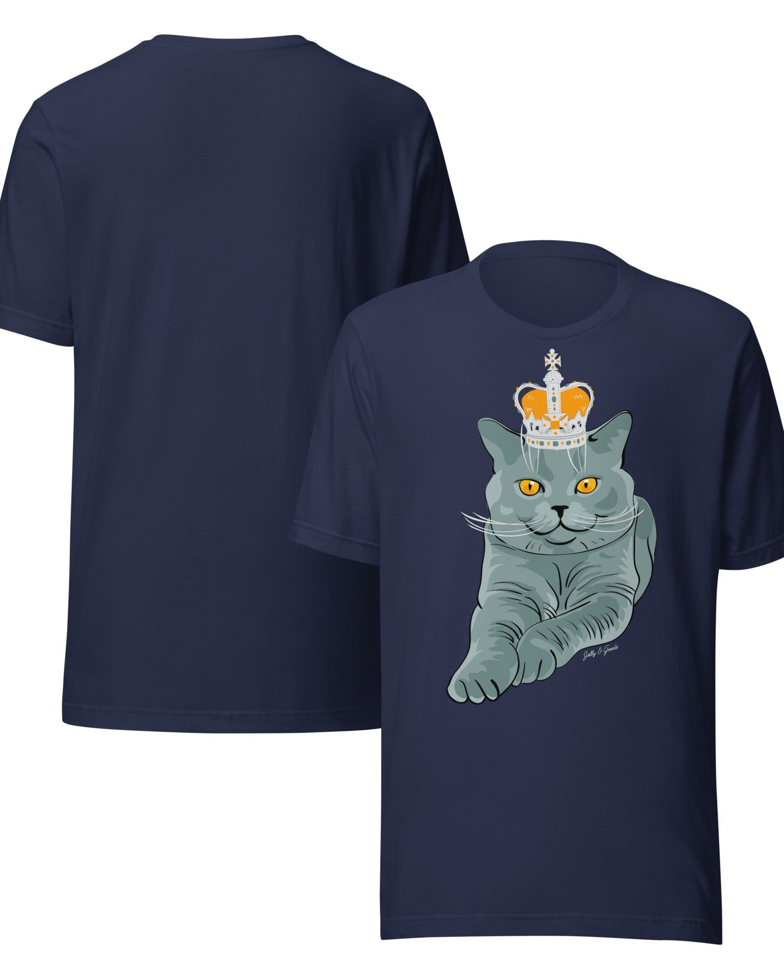 Crowned British Blue Shorthair Cat T-shirt.