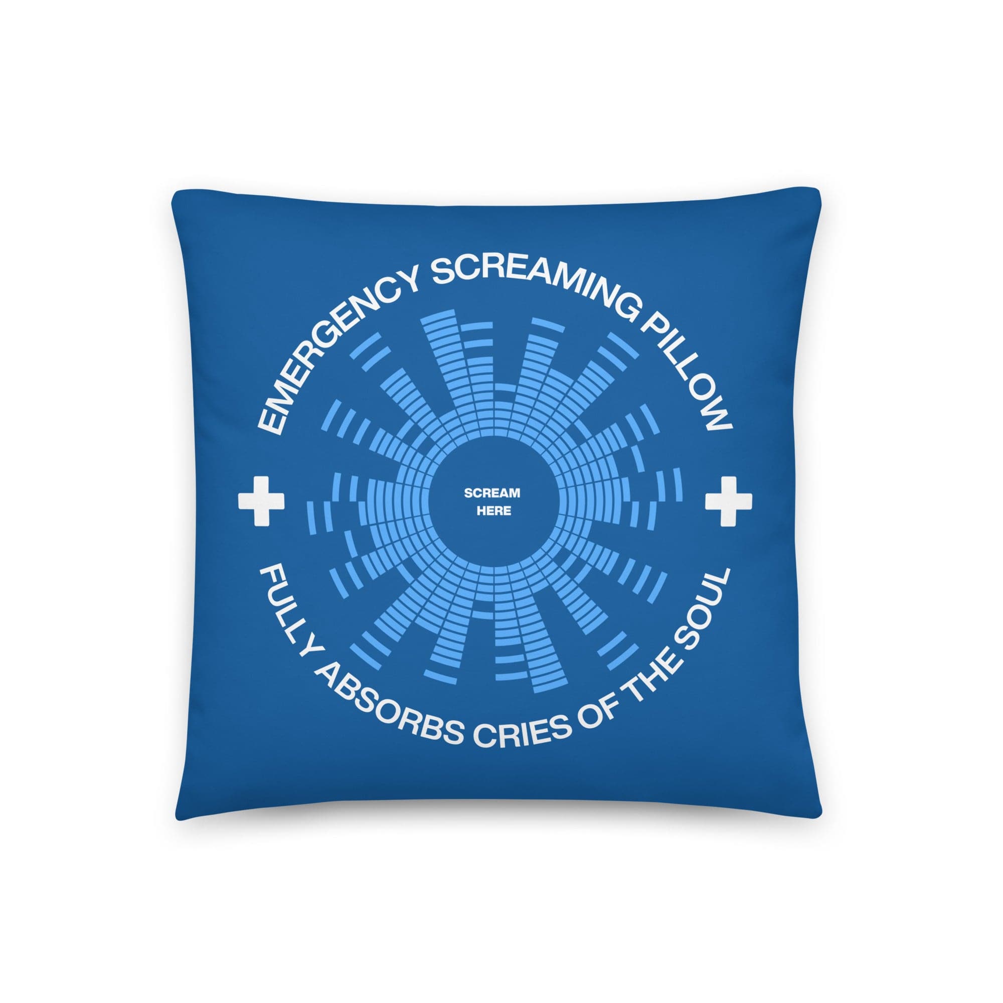 Emergency Screaming Pillow in Royally Screwed Blue Pillow Jolly & Goode