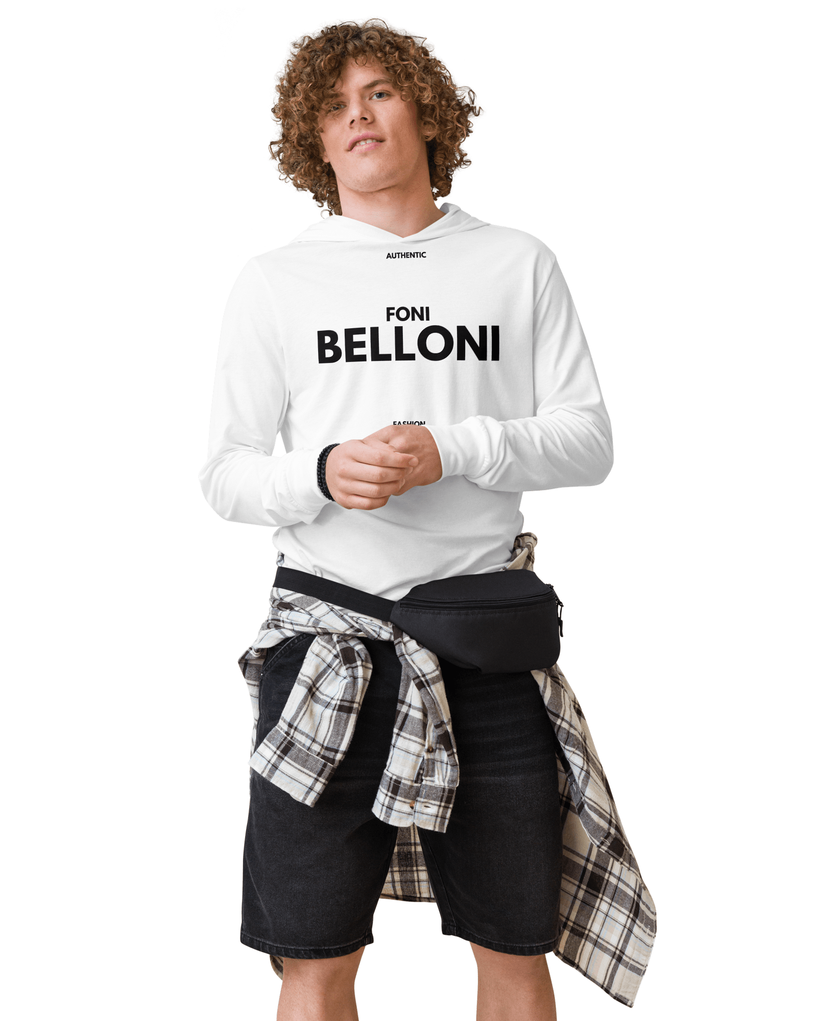 Foni Belloni Authentic Fashion Hooded Long-Sleeve Shirt long sleeve shirts Jolly & Goode