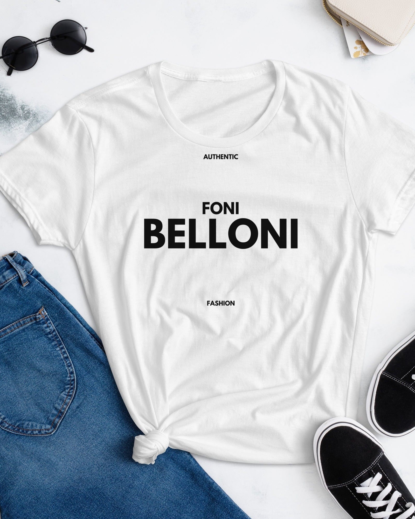Foni Belloni Authentic Fashion Women's T-shirt White / S Women's Shirts Jolly & Goode