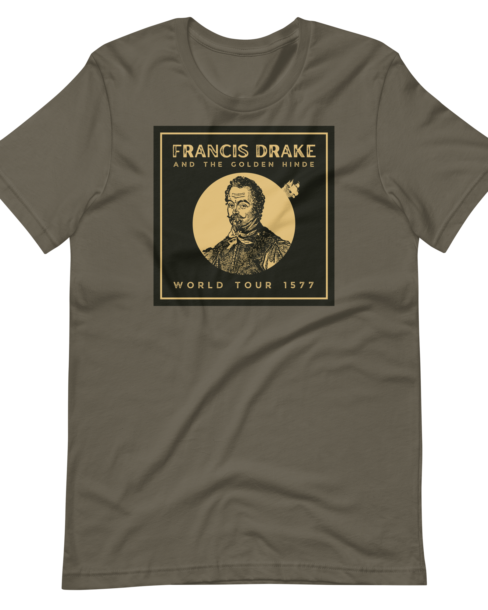 Francis Drake and The Golden Hinde World Tour T-shirt.