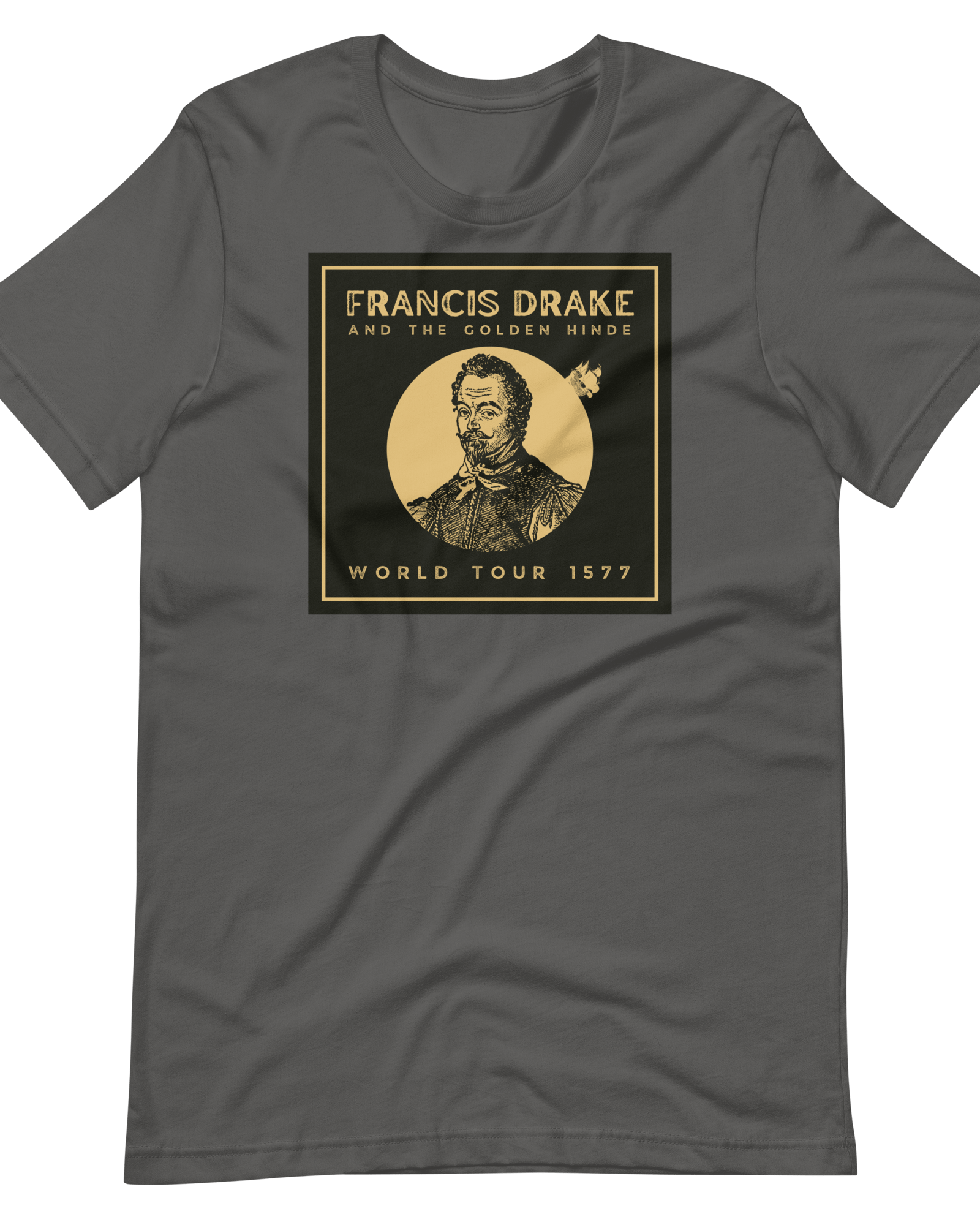 Francis Drake and The Golden Hinde World Tour T-shirt.