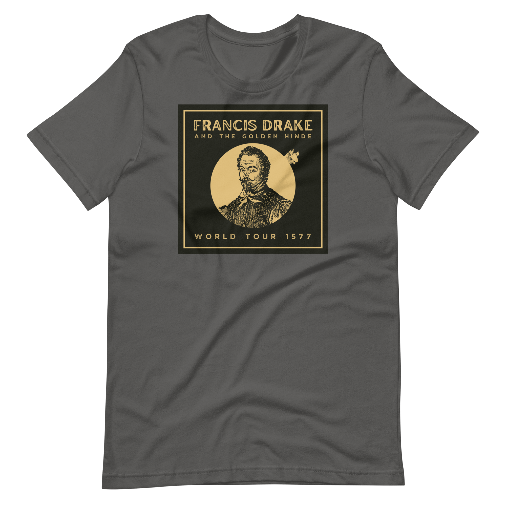 Francis Drake and The Golden Hinde World Tour T-shirt Asphalt / S Shirts & Tops Jolly & Goode