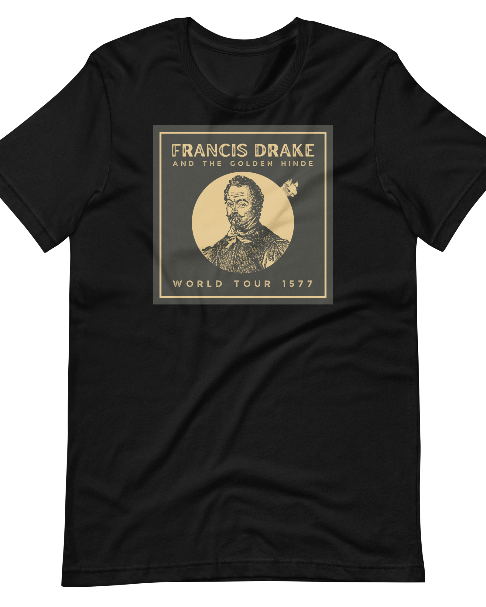 Francis Drake and The Golden Hinde World Tour T-shirt.