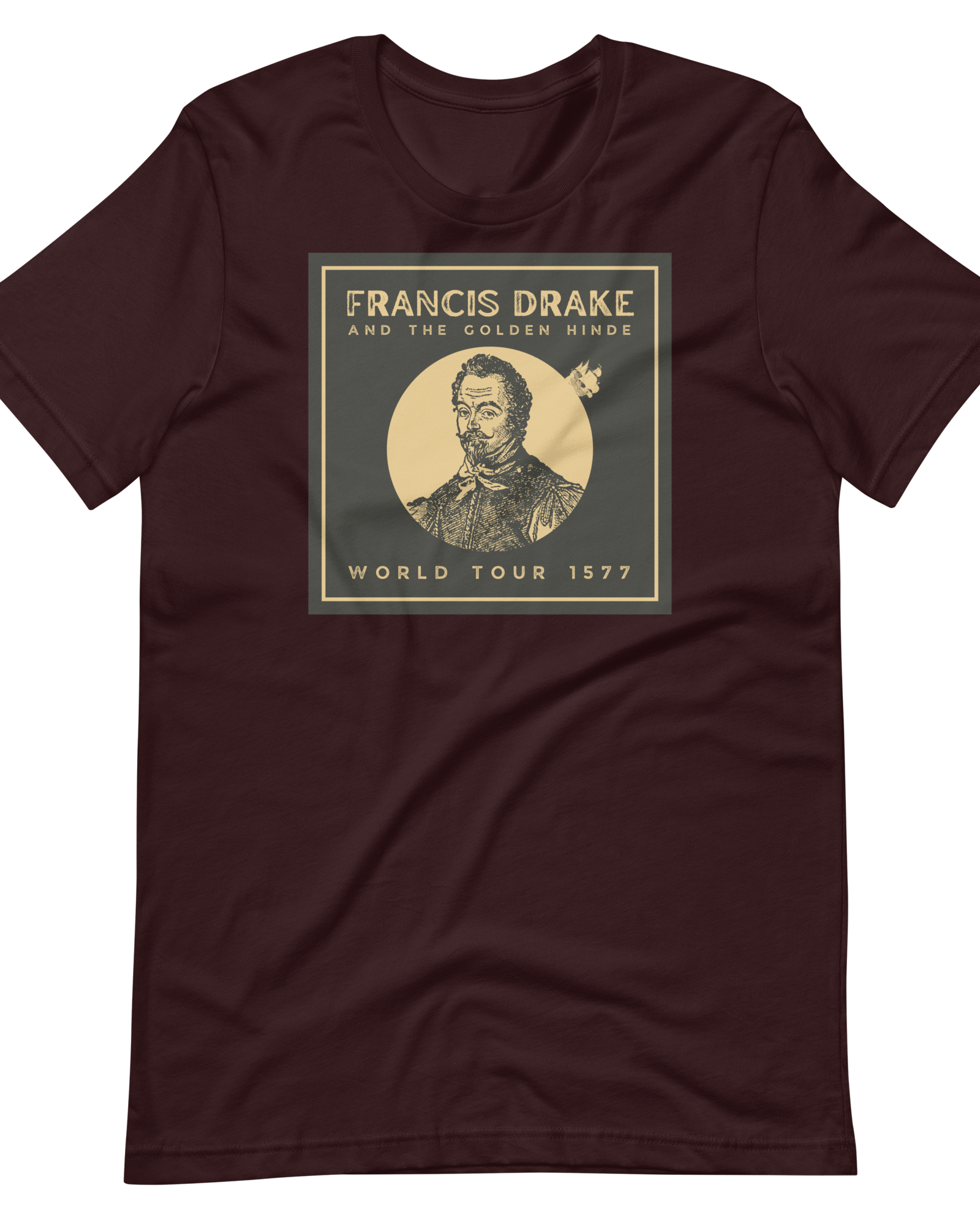 Francis Drake and The Golden Hinde World Tour T-shirt.