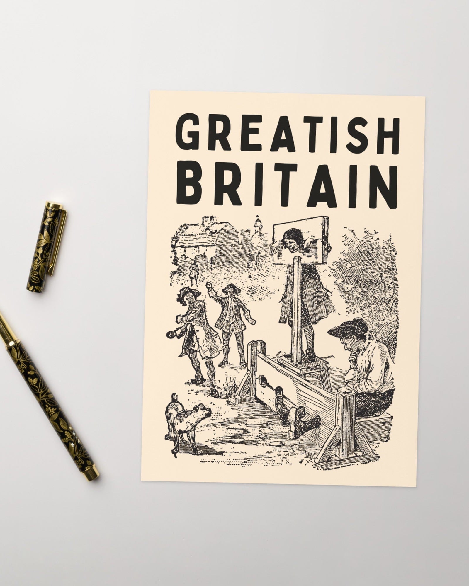Greatish Britain Pillory Greeting Card 5.83″×8.27″ Jolly & Goode