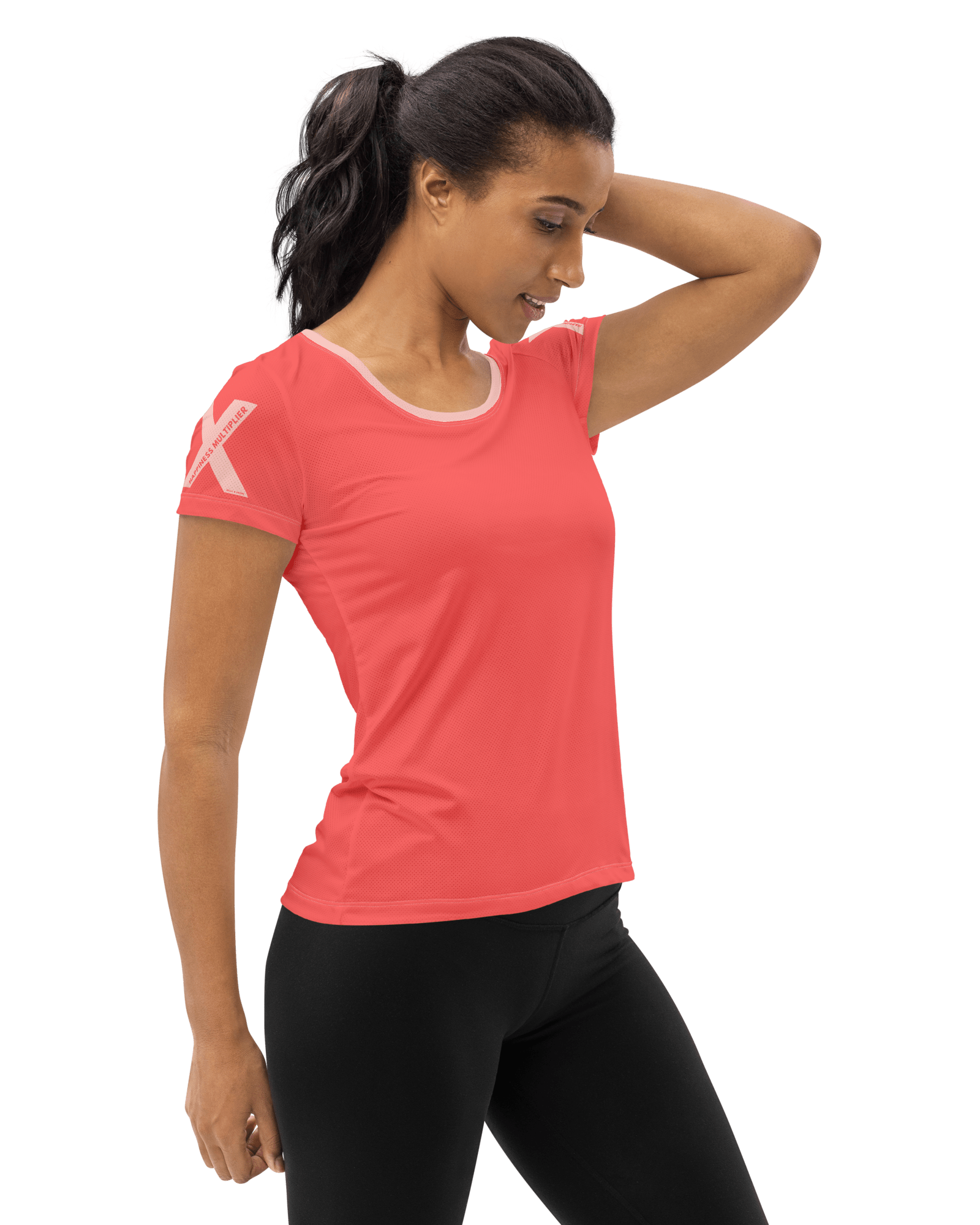 Happiness Multiplier Call to Arms Women's Athletic Shirt.