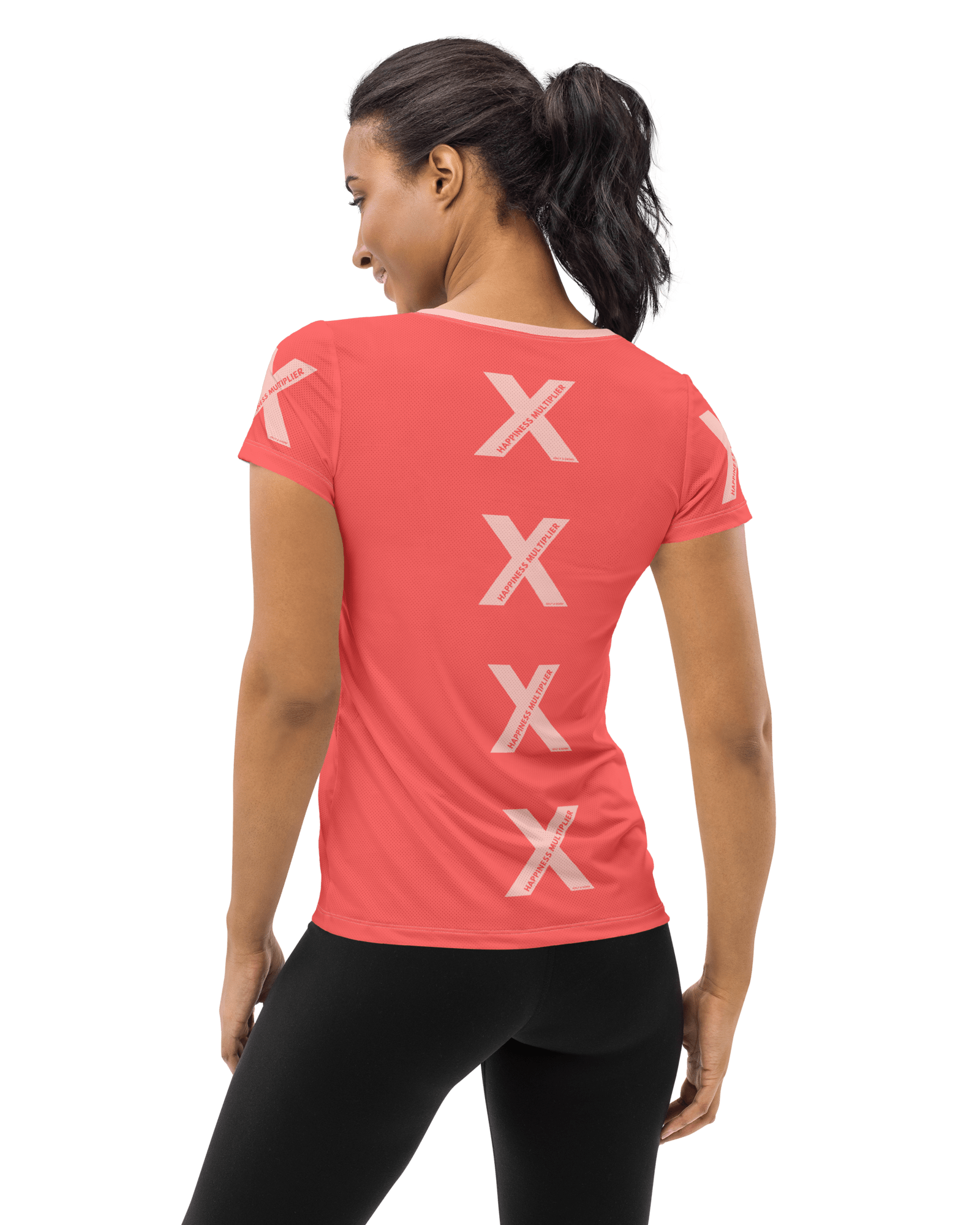 Happiness Multiplier Call to Arms Women's Athletic Shirt.