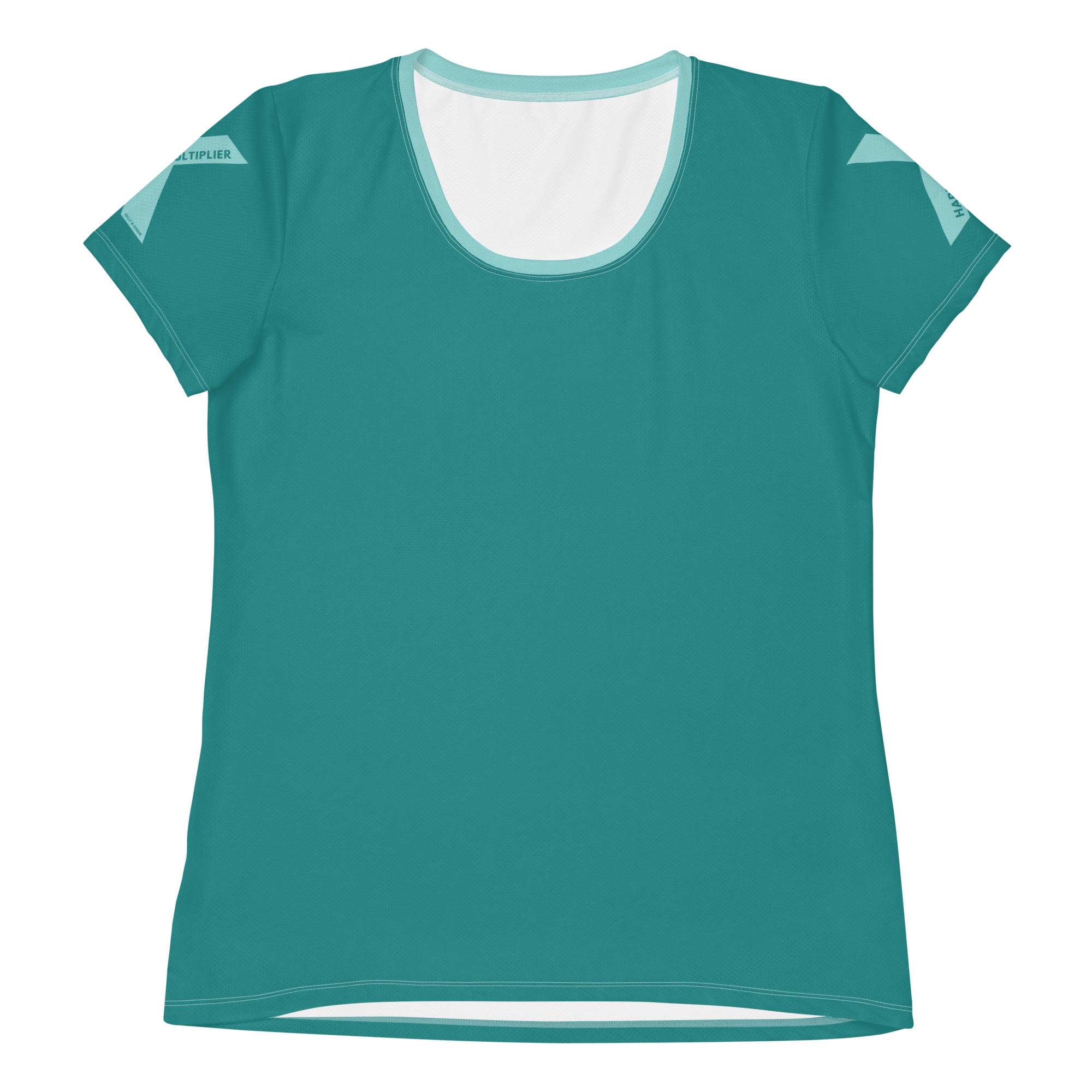 Happiness Multiplier Call to Arms Women's Athletic Shirt in Cool.