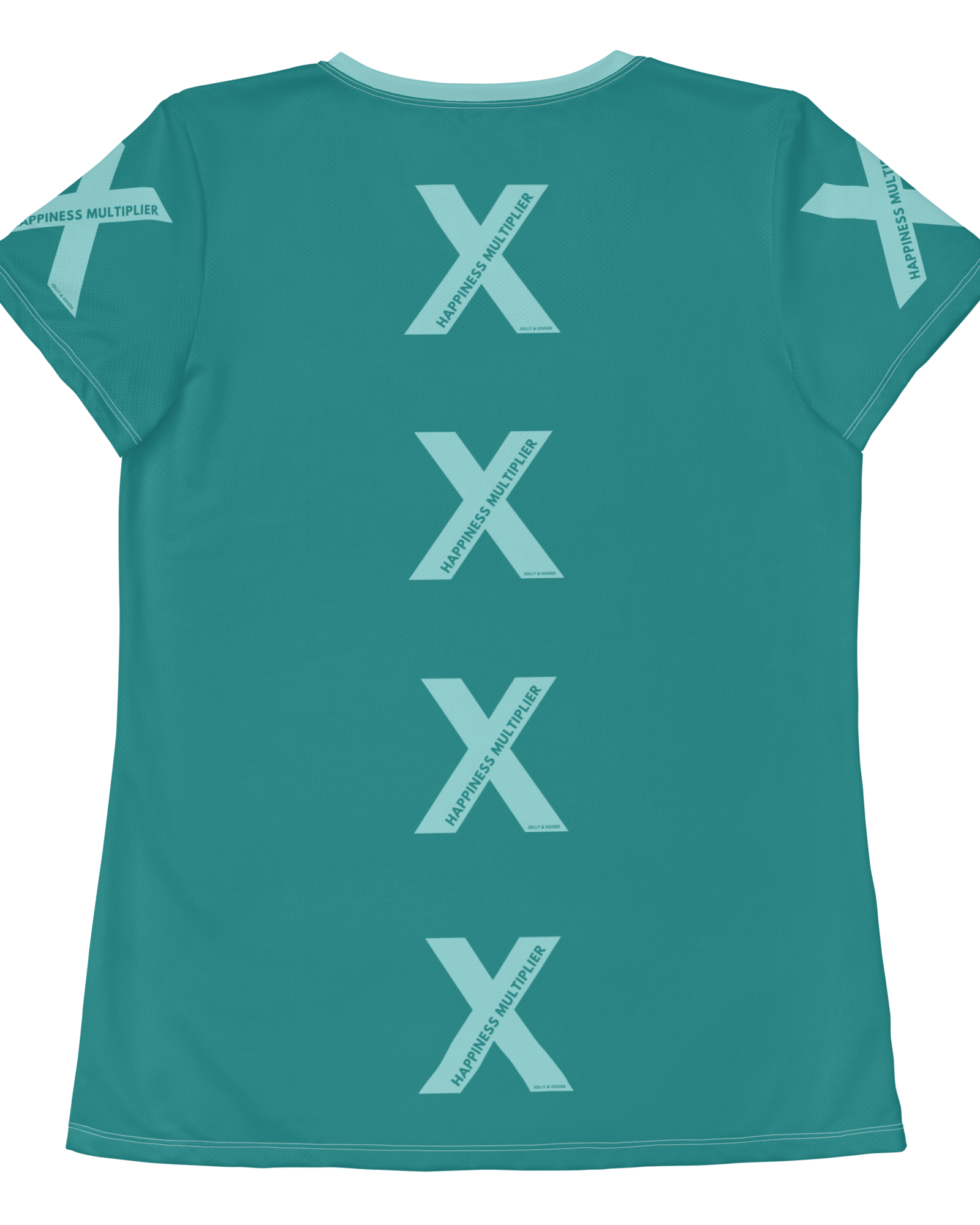 Happiness Multiplier Call to Arms Women's Athletic Shirt in Cool.