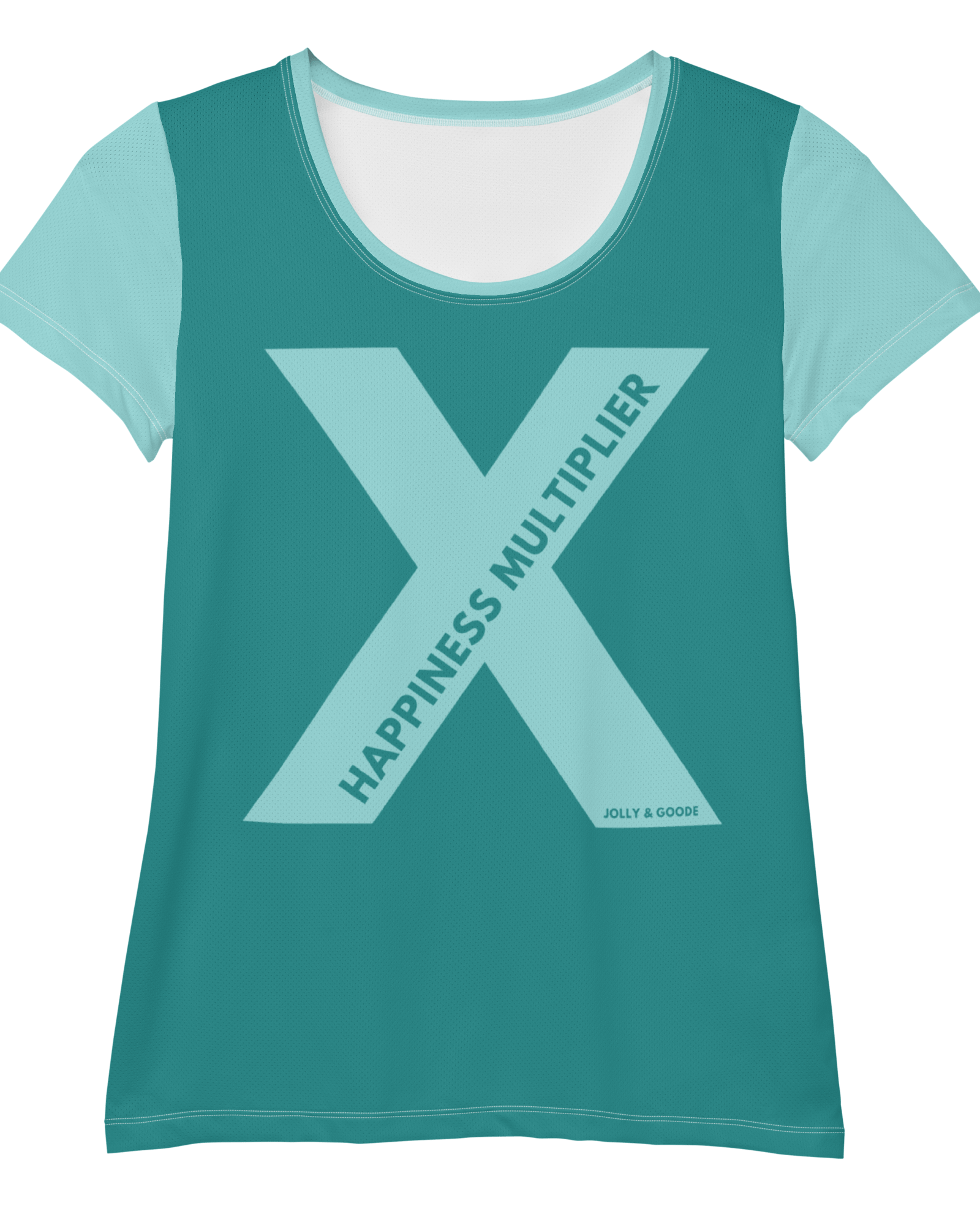 Happiness Multiplier Women's Athletic Shirt in Cool Crop Tops Jolly & Goode