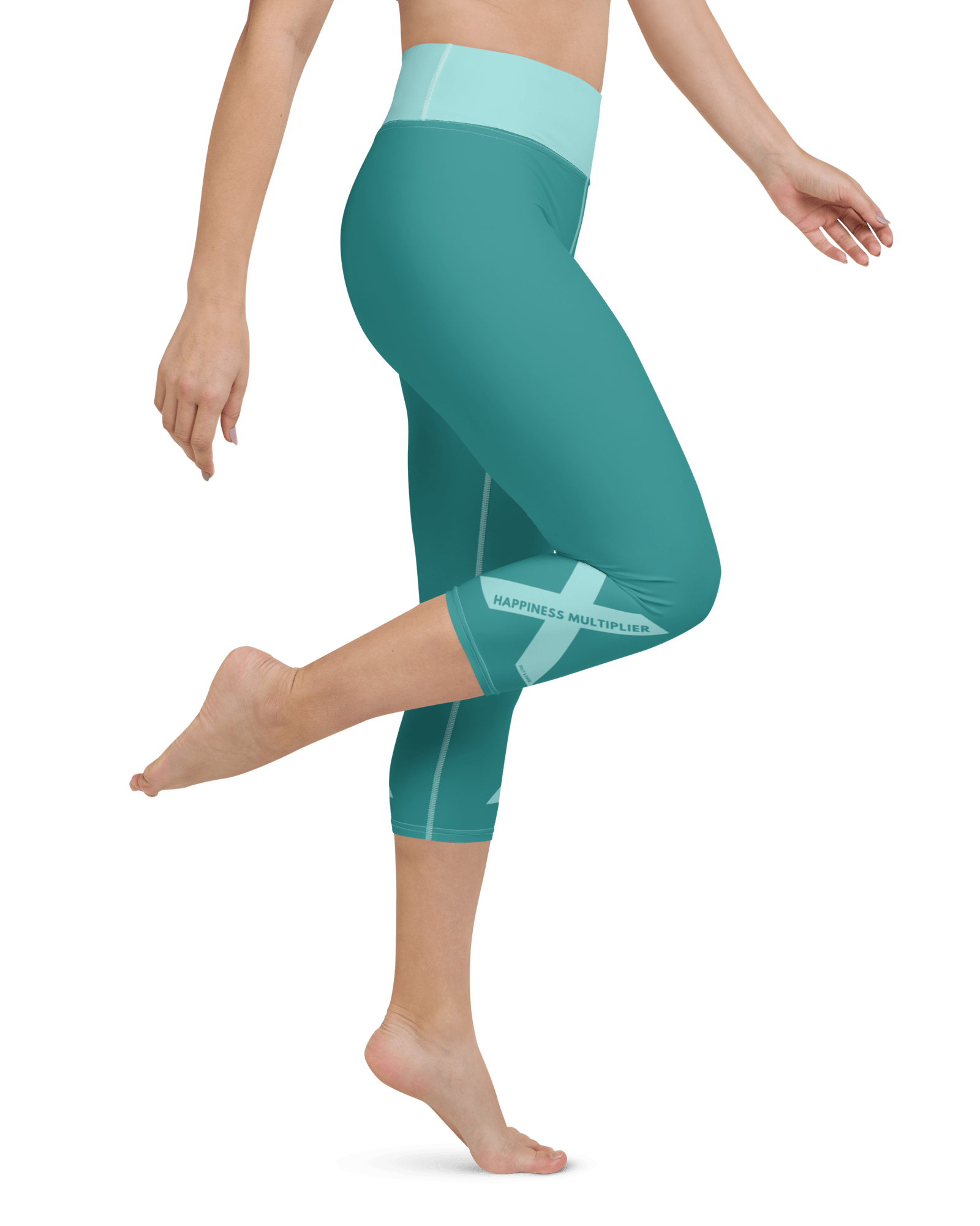 Happiness Multiplier Yoga Capri Leggings in Cool.