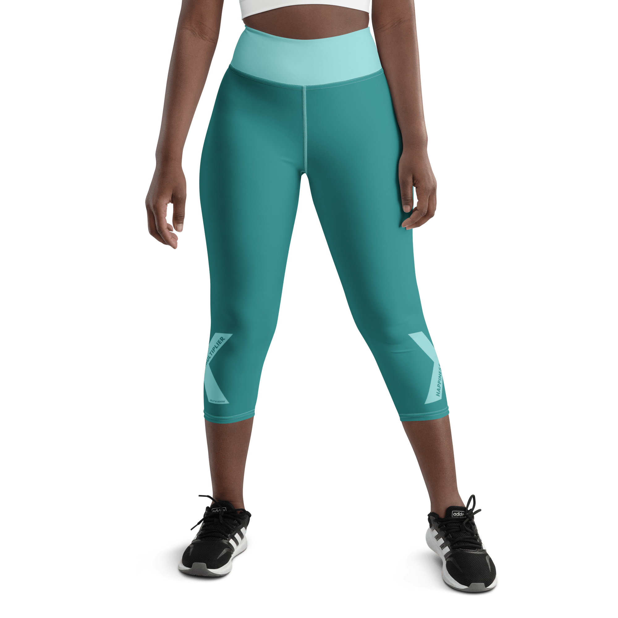 Happiness Multiplier Yoga Capri Leggings in Cool.