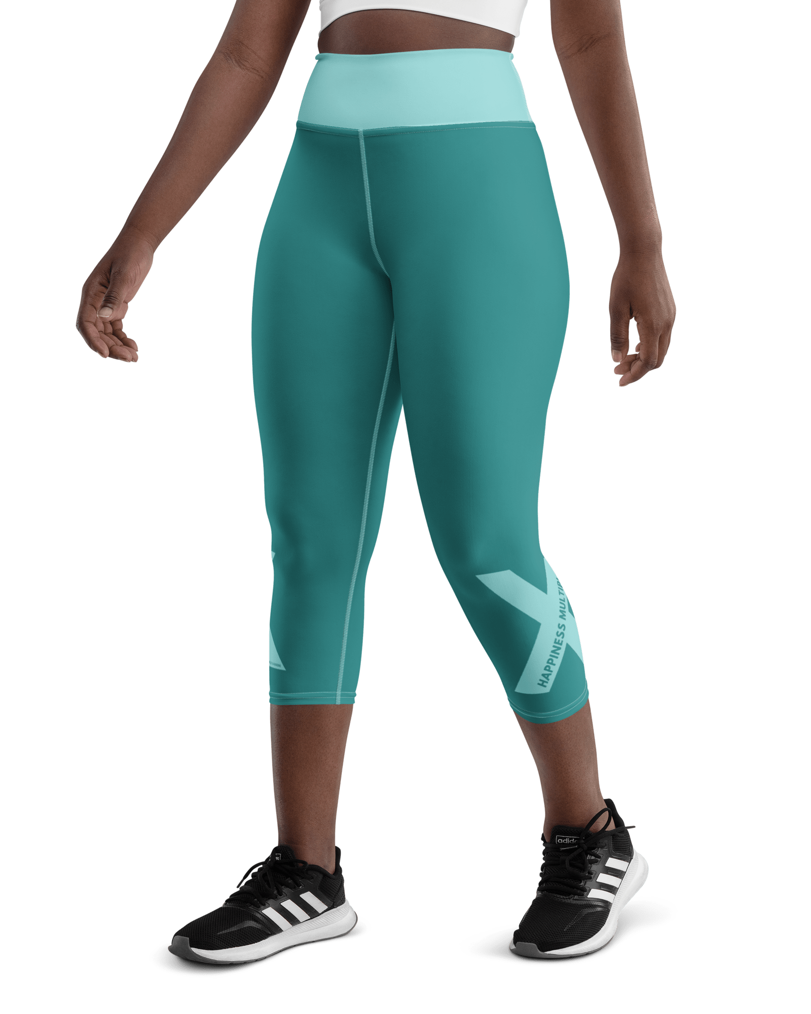 Happiness Multiplier Yoga Capri Leggings in Cool.