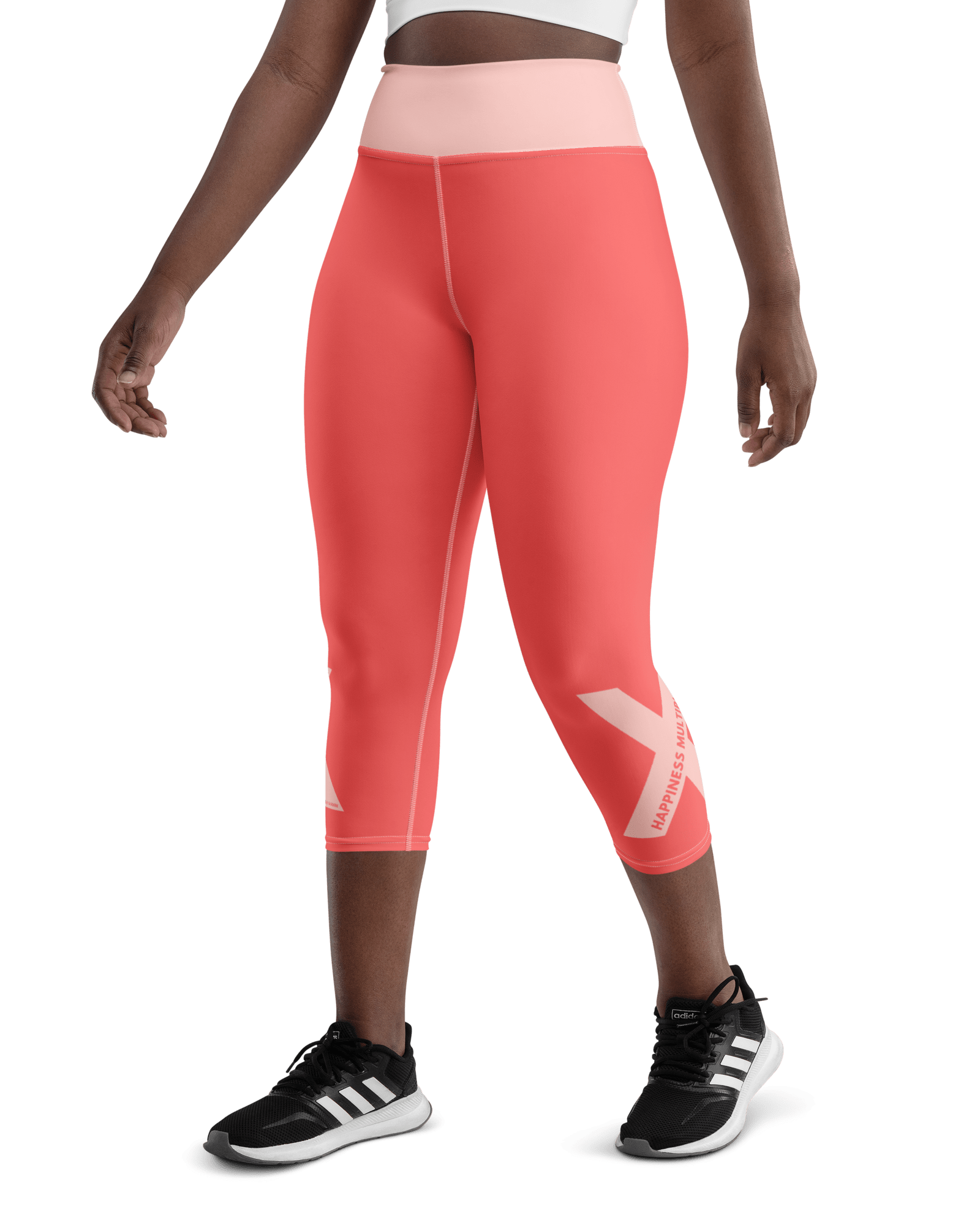 Happiness Multiplier Yoga Capri Leggings.