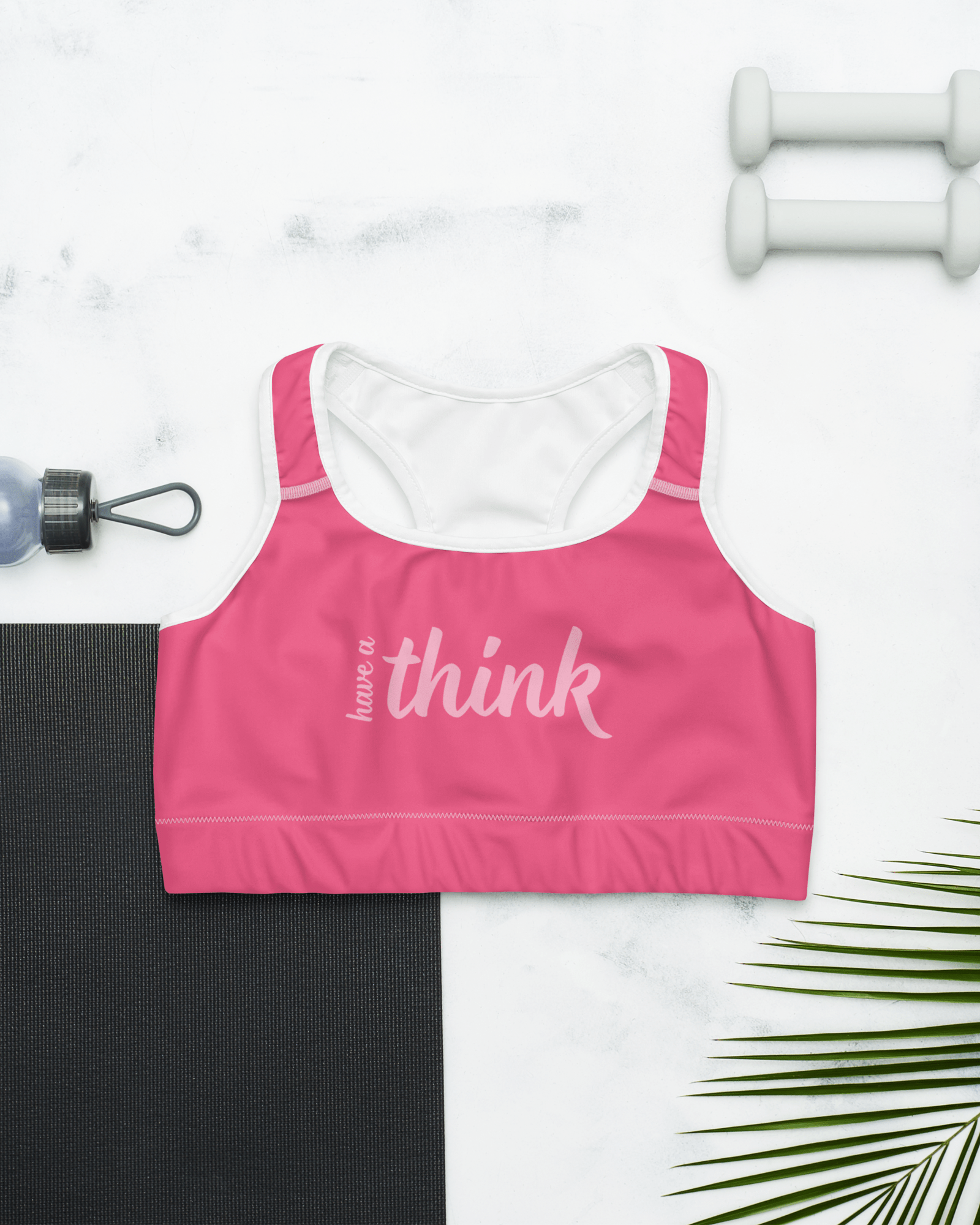 Have a Think Pink Racerback Sports Bra sports bras Jolly & Goode