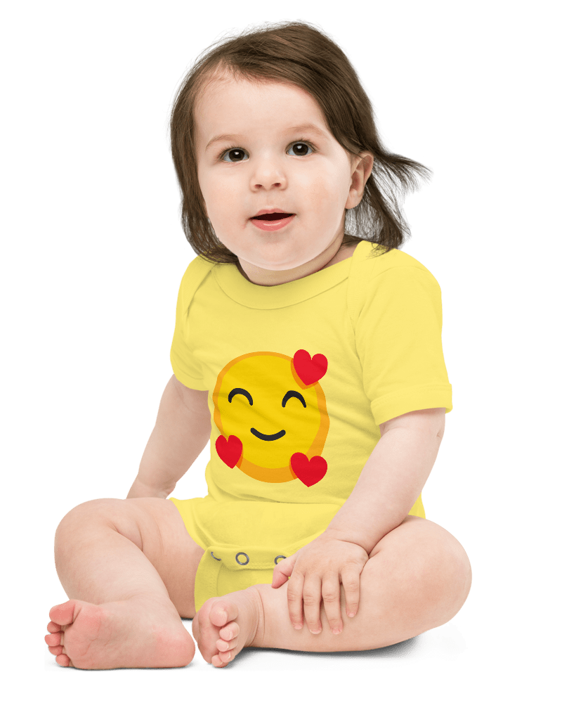 Heart Face Emoji Onesie Baby One-Pieces Jolly & Goode