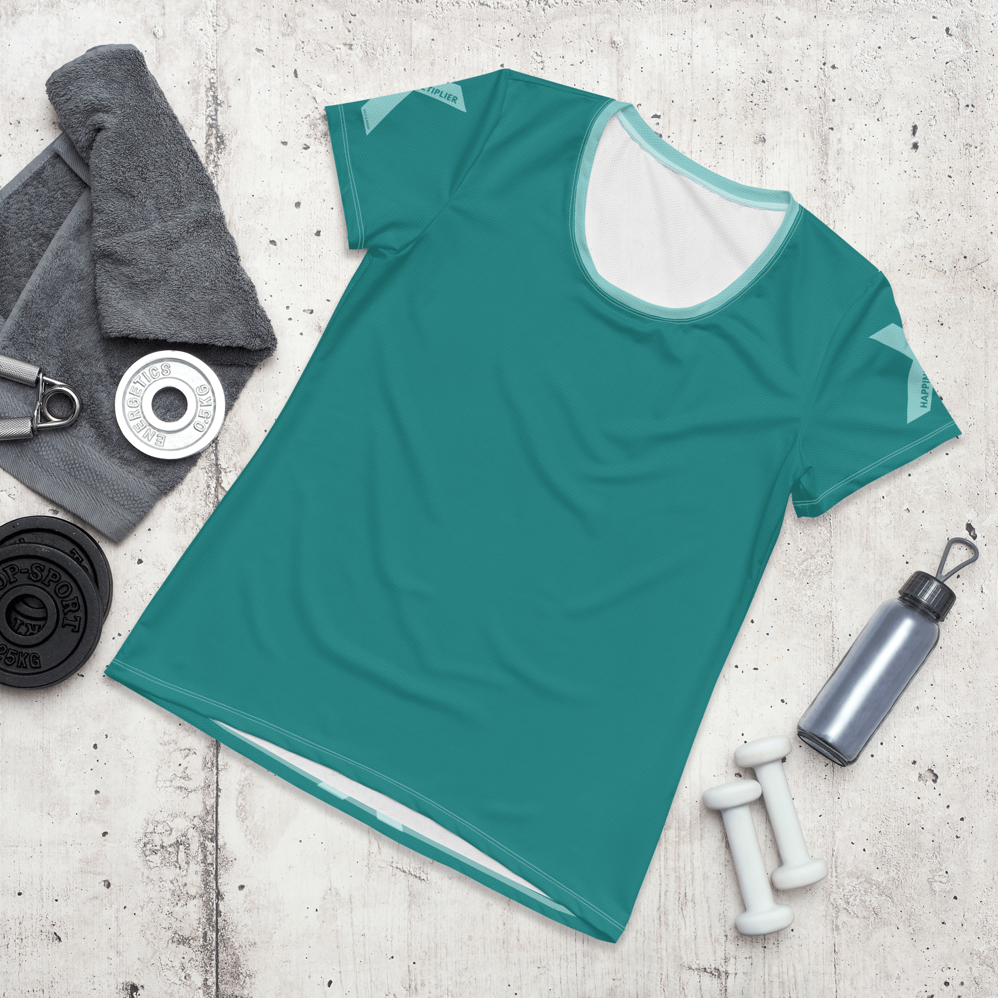 Jolly & Goode Activewear Happiness Multiplier Call to Arms Women's Athletic Shirt Cool Cheeky British Style