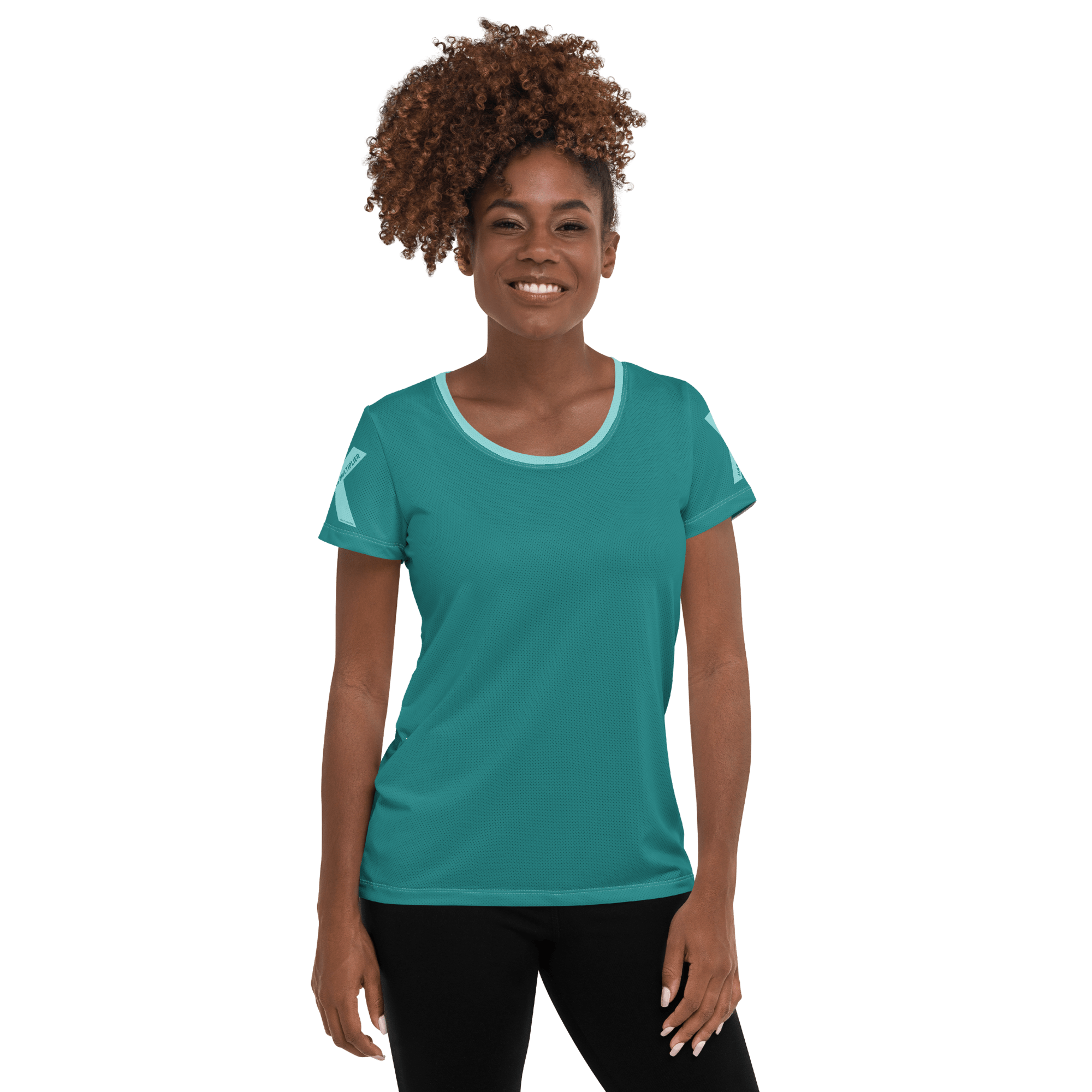 Jolly & Goode Activewear Happiness Multiplier Call to Arms Women's Athletic Shirt Cool Cheeky British Style