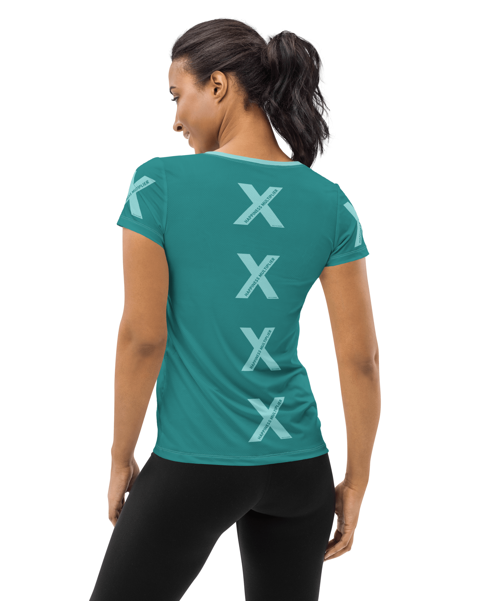 Jolly & Goode Activewear Happiness Multiplier Call to Arms Women's Athletic Shirt Cool Cheeky British Style